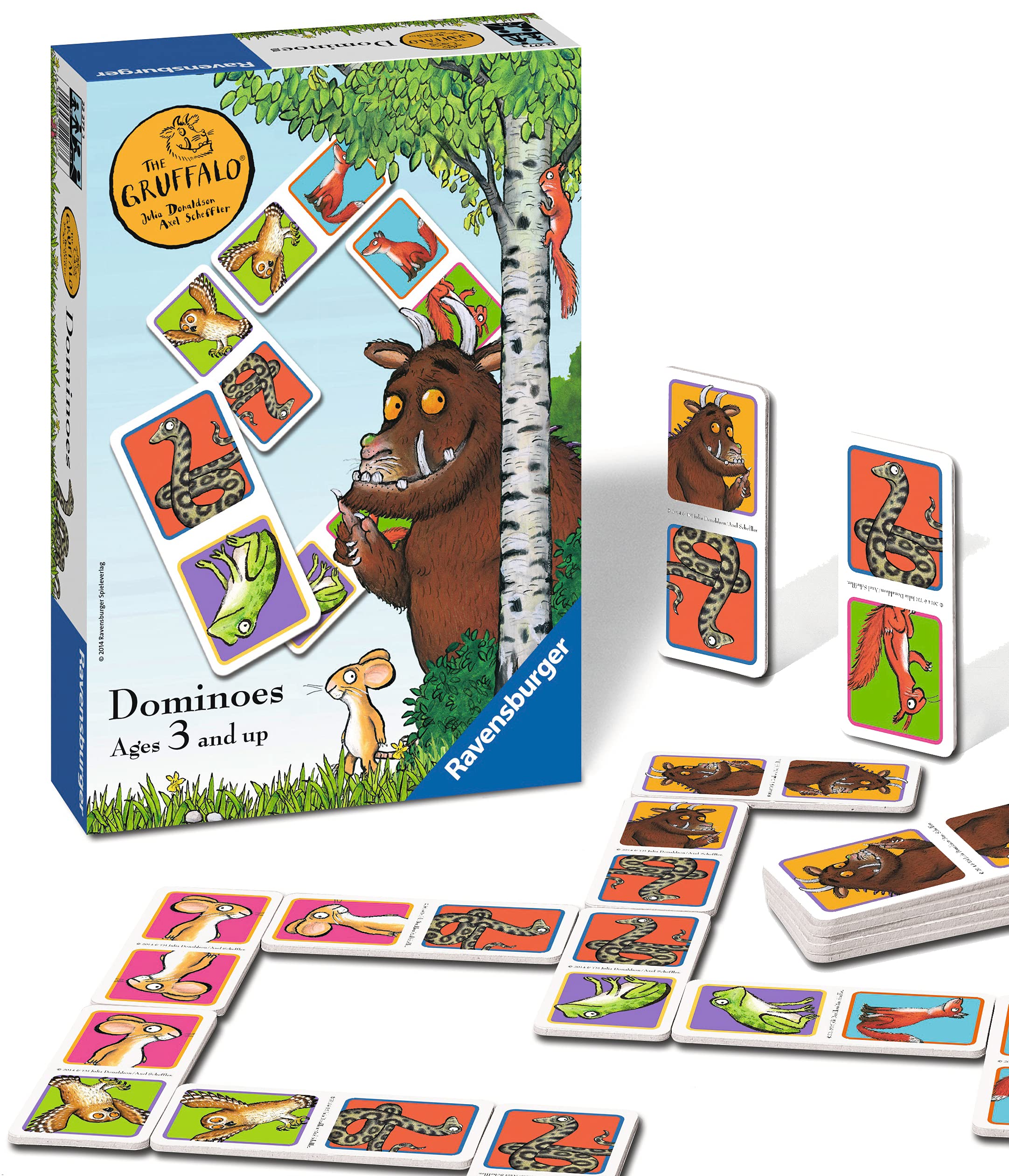 Ravensburger The Gruffalo Dominoes Set - 28 Picture Dominoes for Children Age 3+ | Portable Cardboard Game
