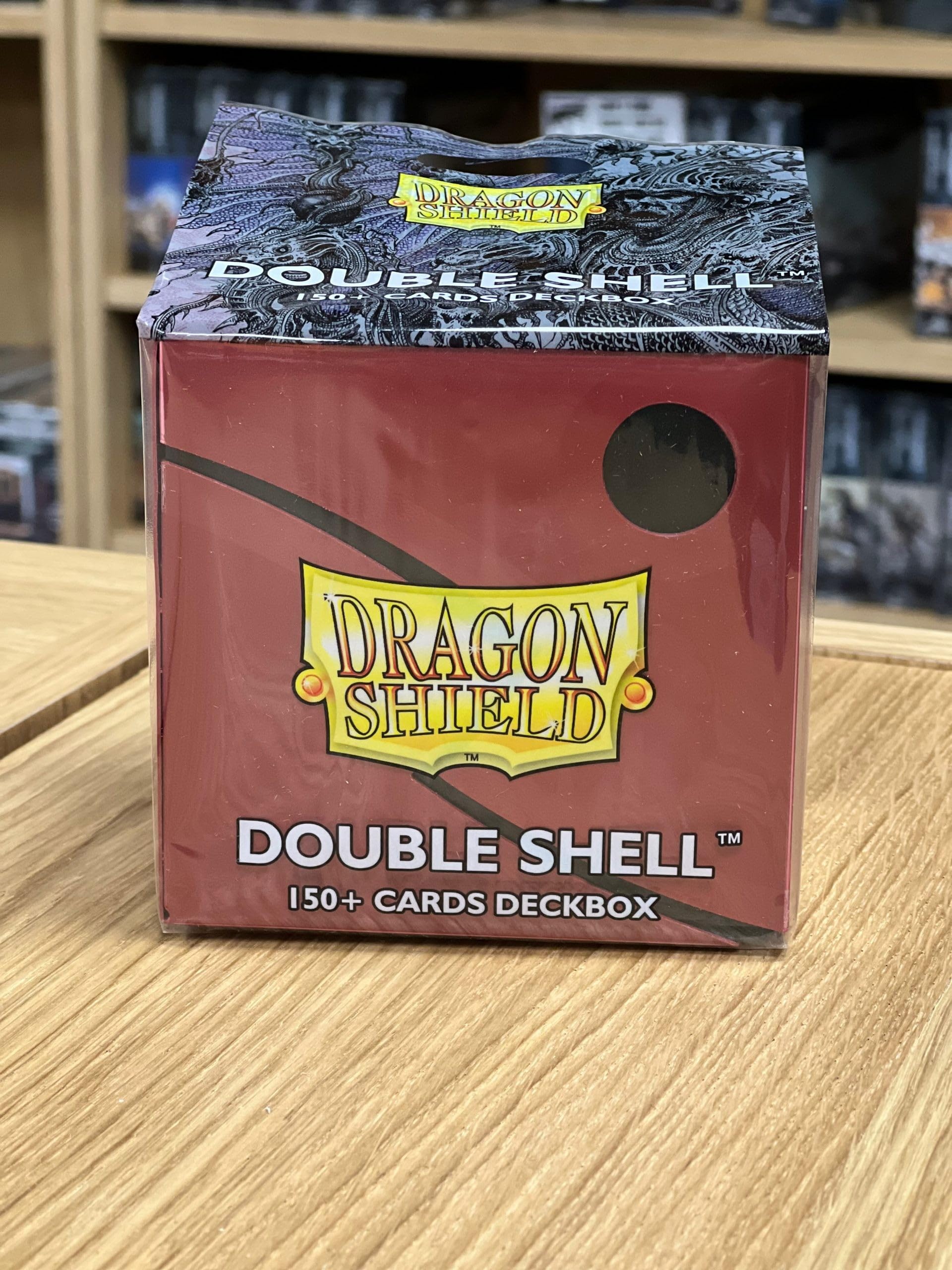 Dragon Shield Double Shell Deck Box - Blood Red Exterior, Black Interior 3