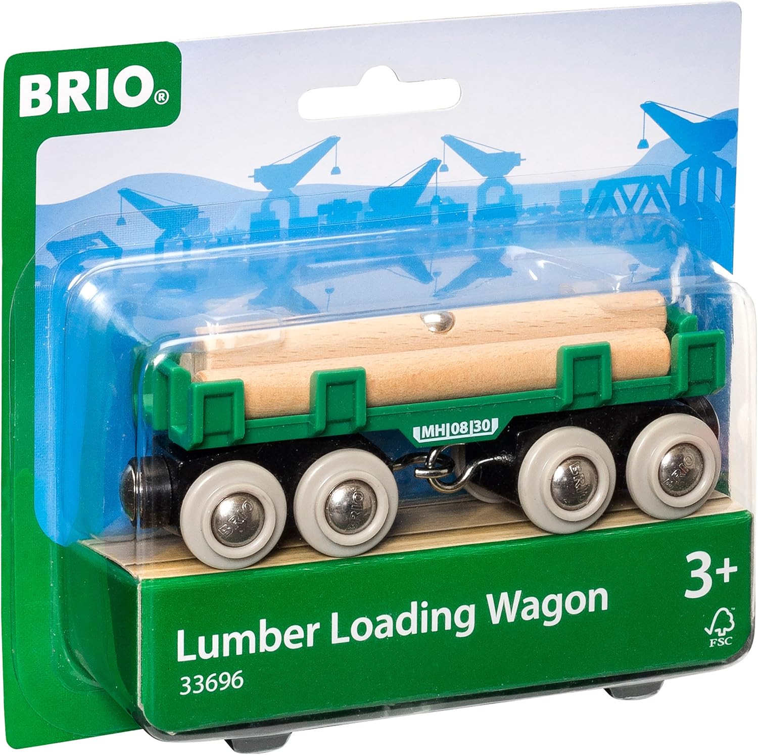 BRIO World Lumber Loading Wagon Train Set - Compatible with All BRIO Railway Sets, Age 3+ 5