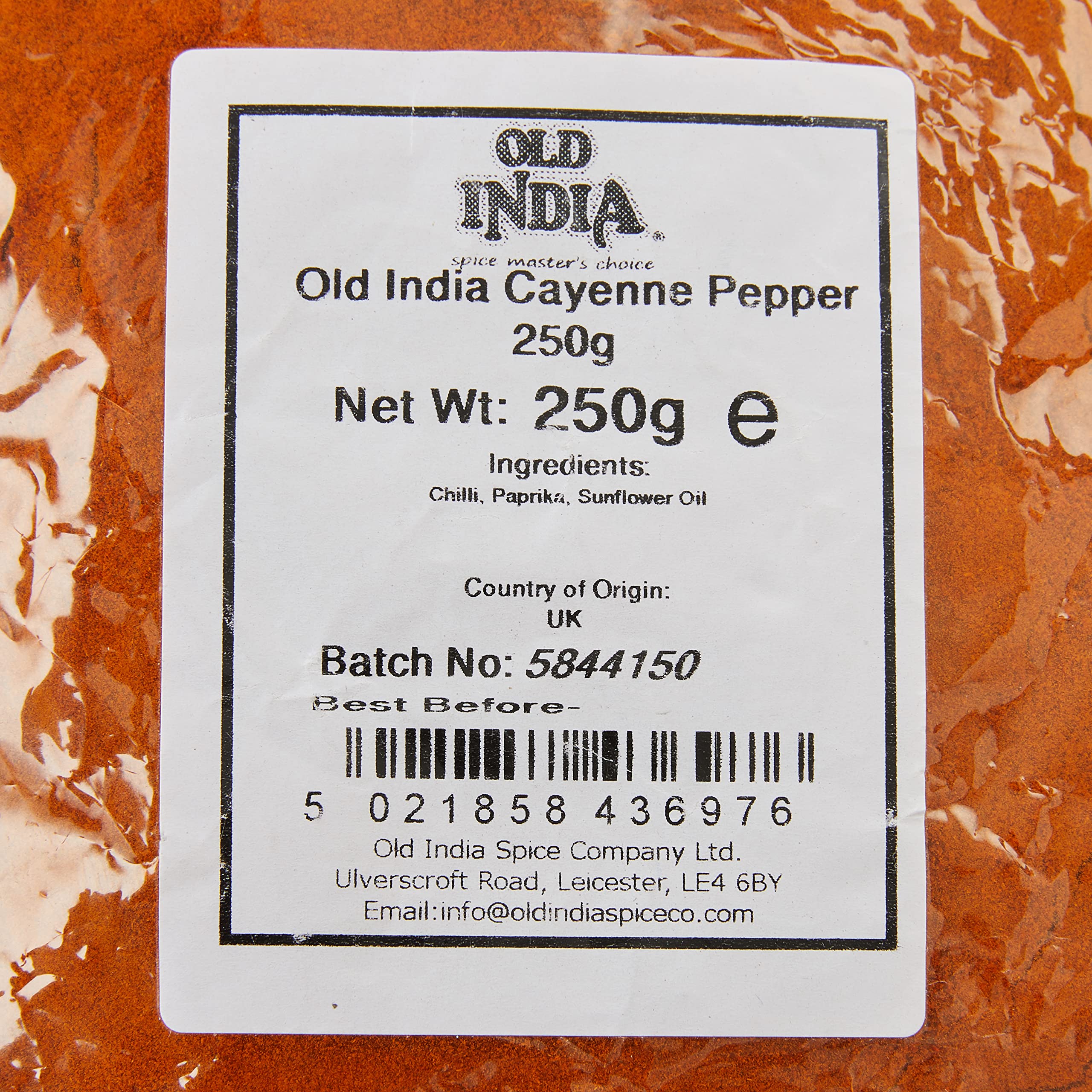 Old India Cayenne Pepper Powder - 100% Natural | 250g Heat Sealed Bag