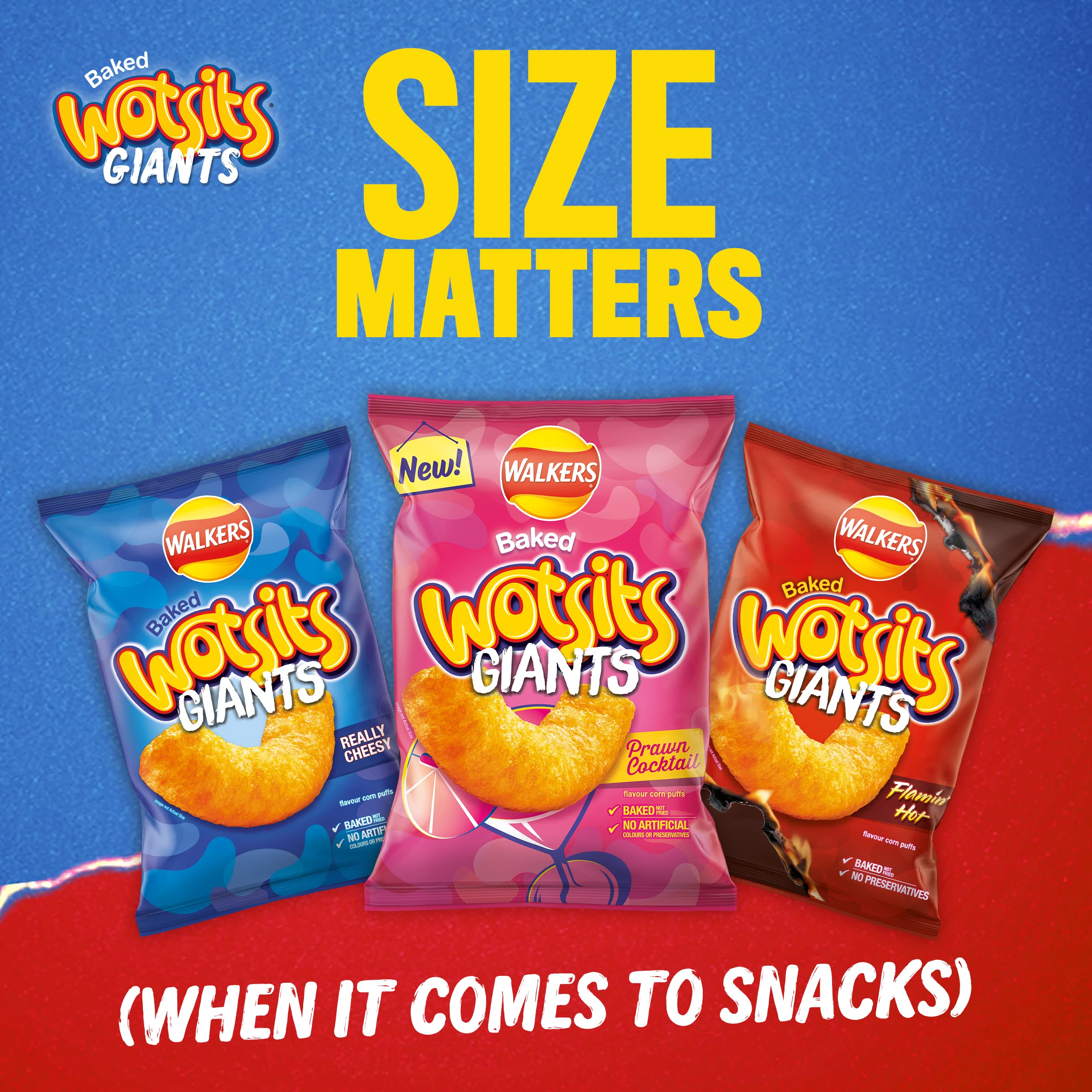 Walkers Wotsits Giants Sweet & Spicy Snacks Crisps - Supersized Baked Snack | 130g 3