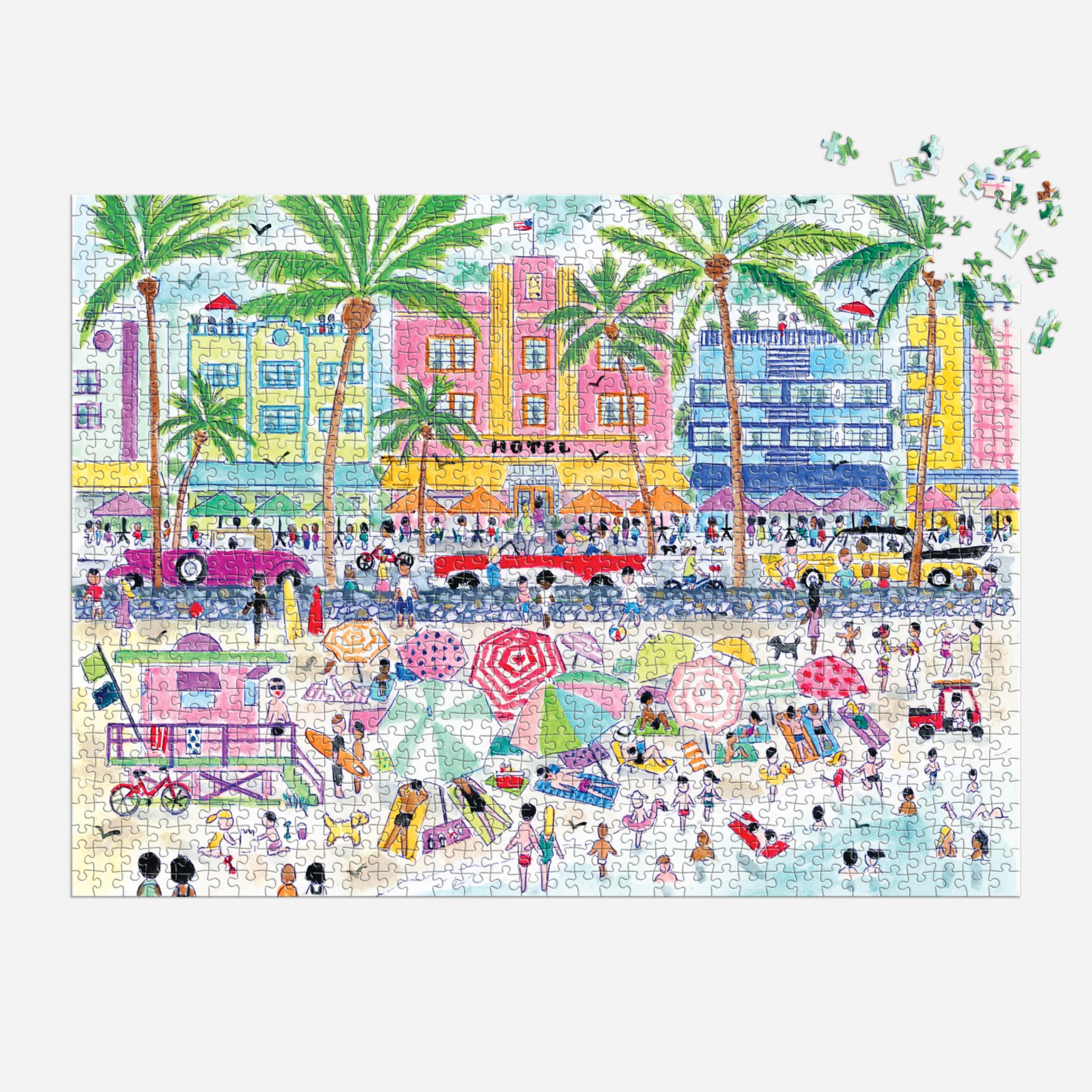 Galison Michael Storrings South Beach Miami Jigsaw Puzzle - 1000 Pieces 4