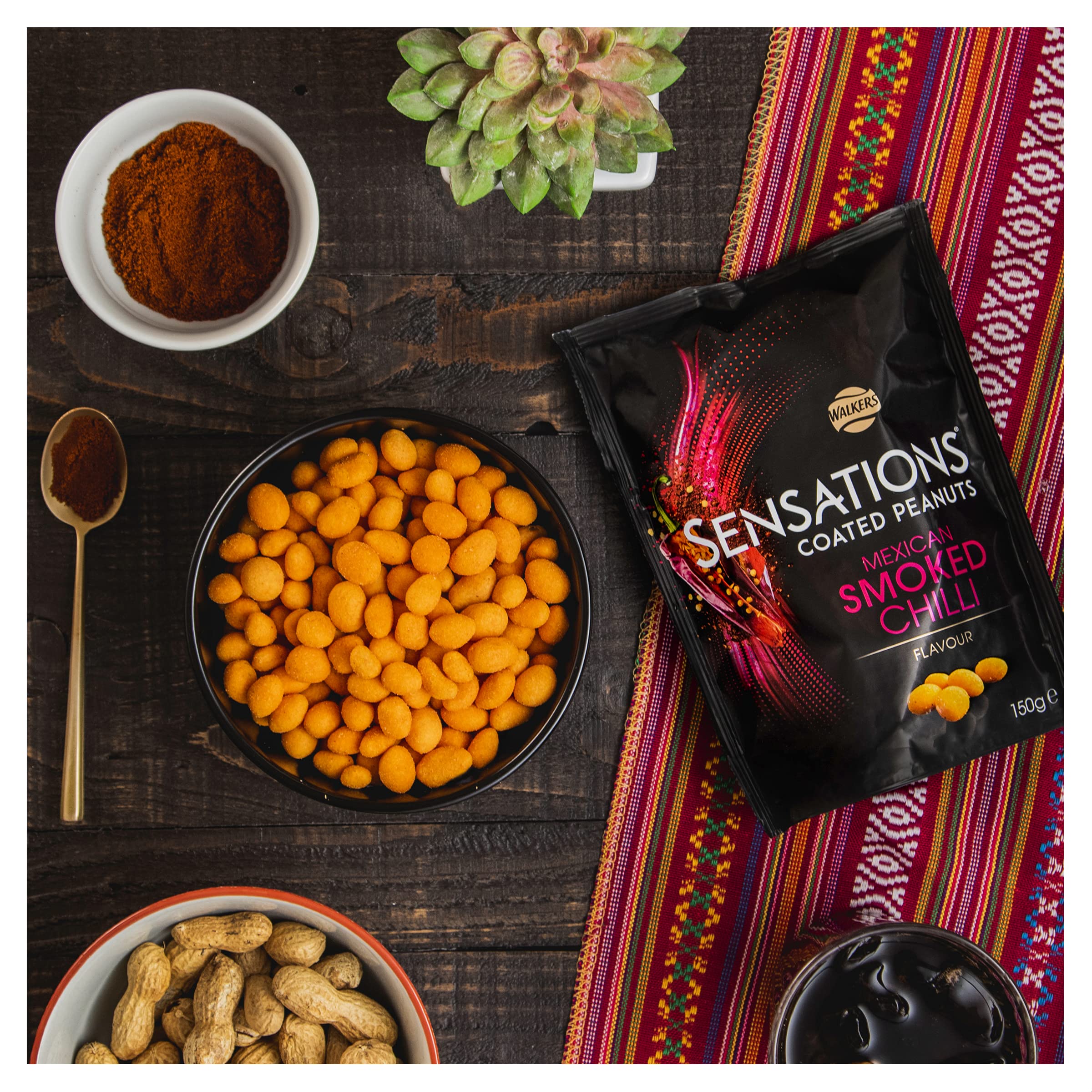 Sensations Smoked Chilli Coated Sharing Peanuts - 150g Snack Pack | Suitable for Vegetarians 5