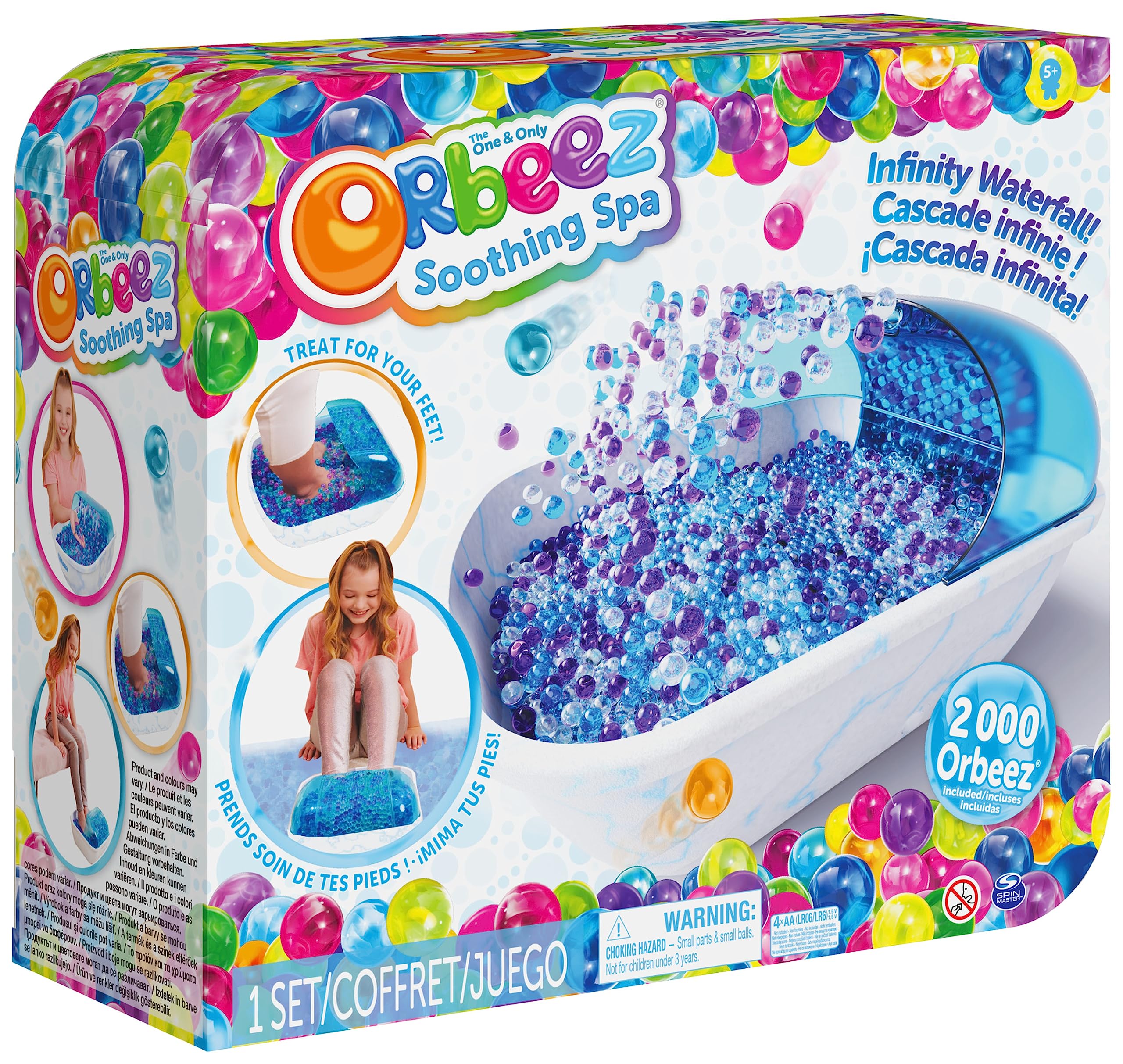 Orbeez, lenitivo pediluvio con 2.000, l'unico e l'unico, perline d'acqua non tossiche, spa per bambini 6