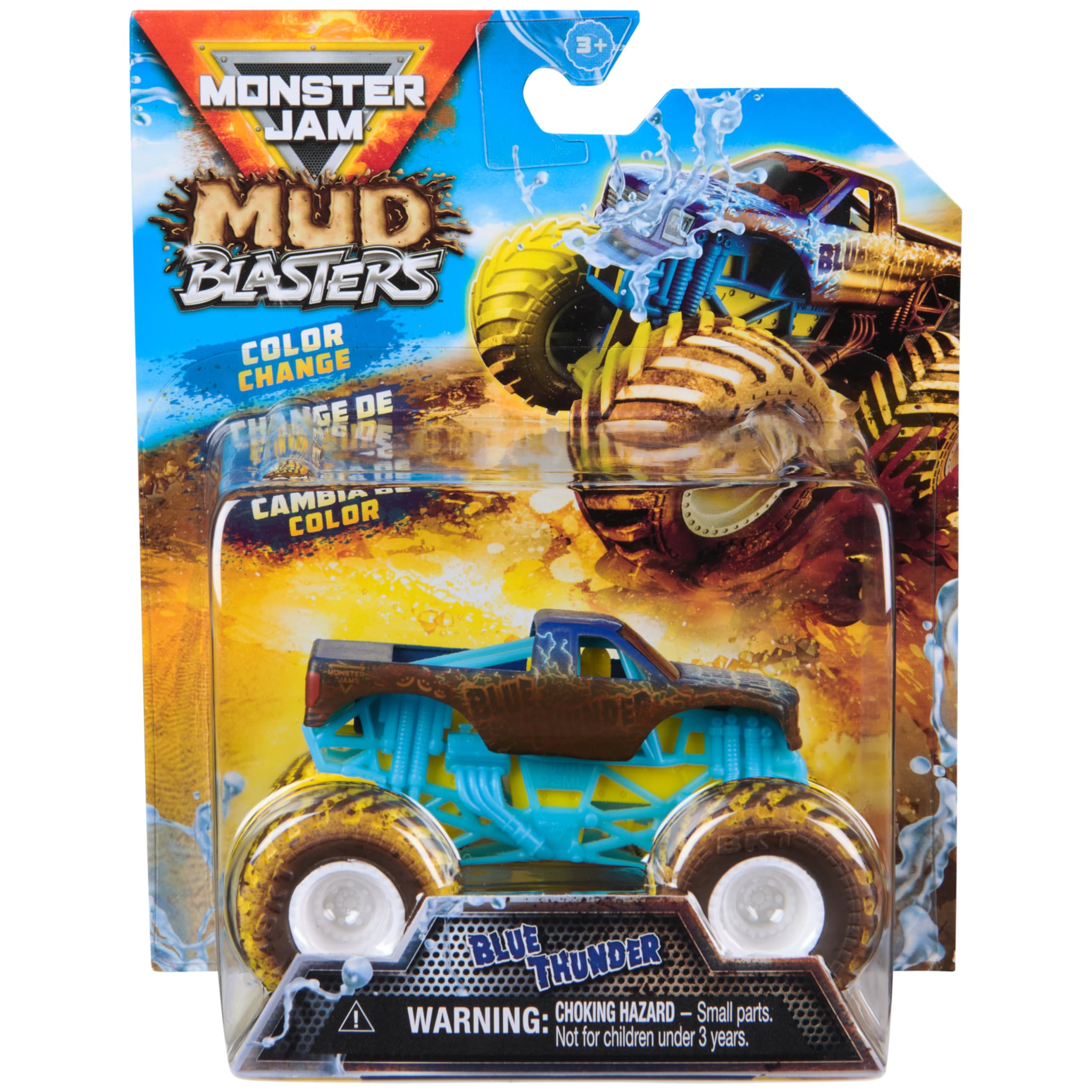 Monster Jam Mud Blasters Blue Thunder Colour Change Truck - 1:64 Scale Die-Cast | Ages 3+