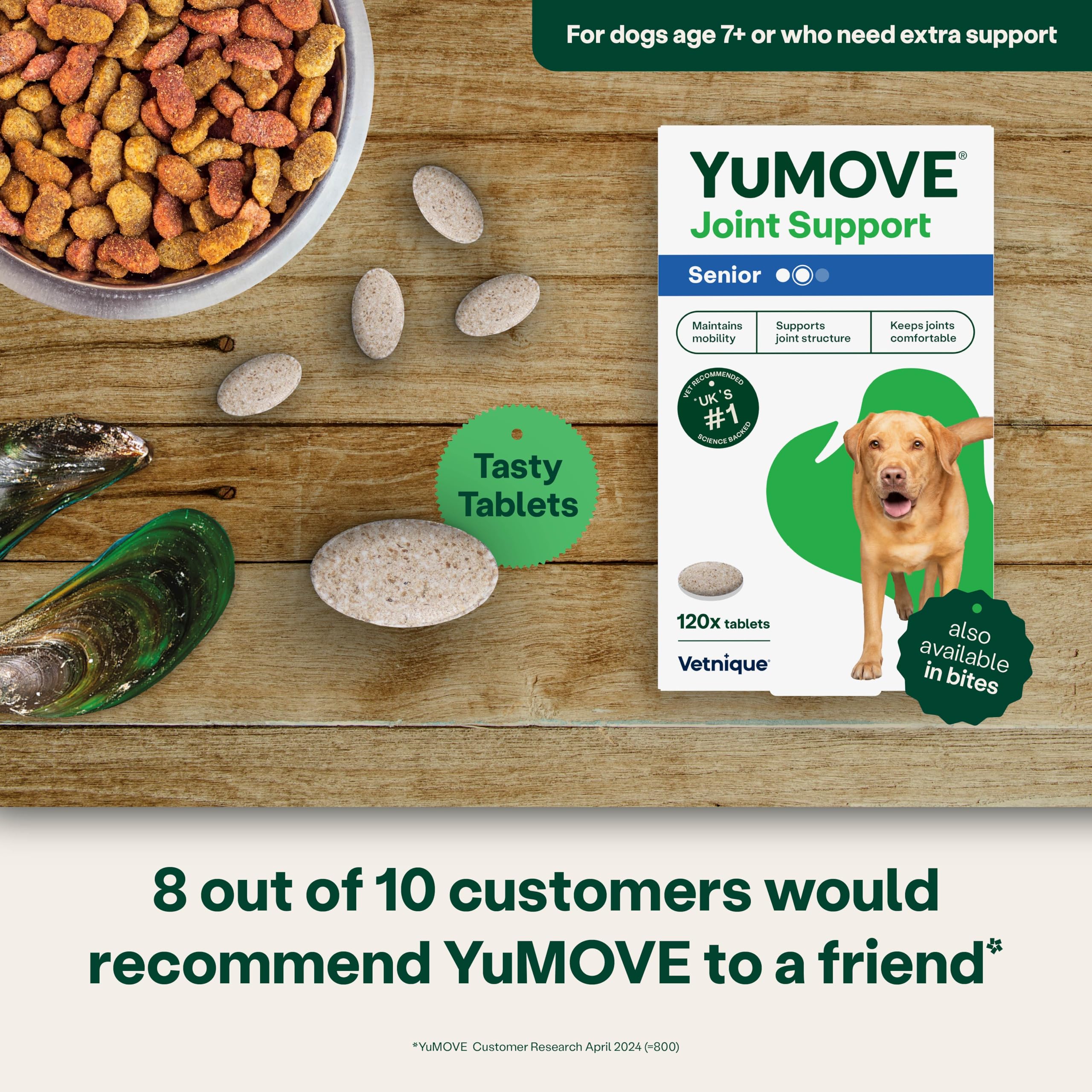 YuMOVE Senior Dog Joint Supplement - Higher Strength Joint Care for Dogs Aged 8+, 120 Tablets 2