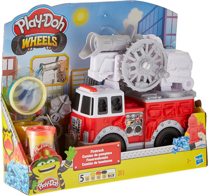 Play-Doh Wheels Fire Truck Toy - Creative Fire Rescue Playset for Kids 3+