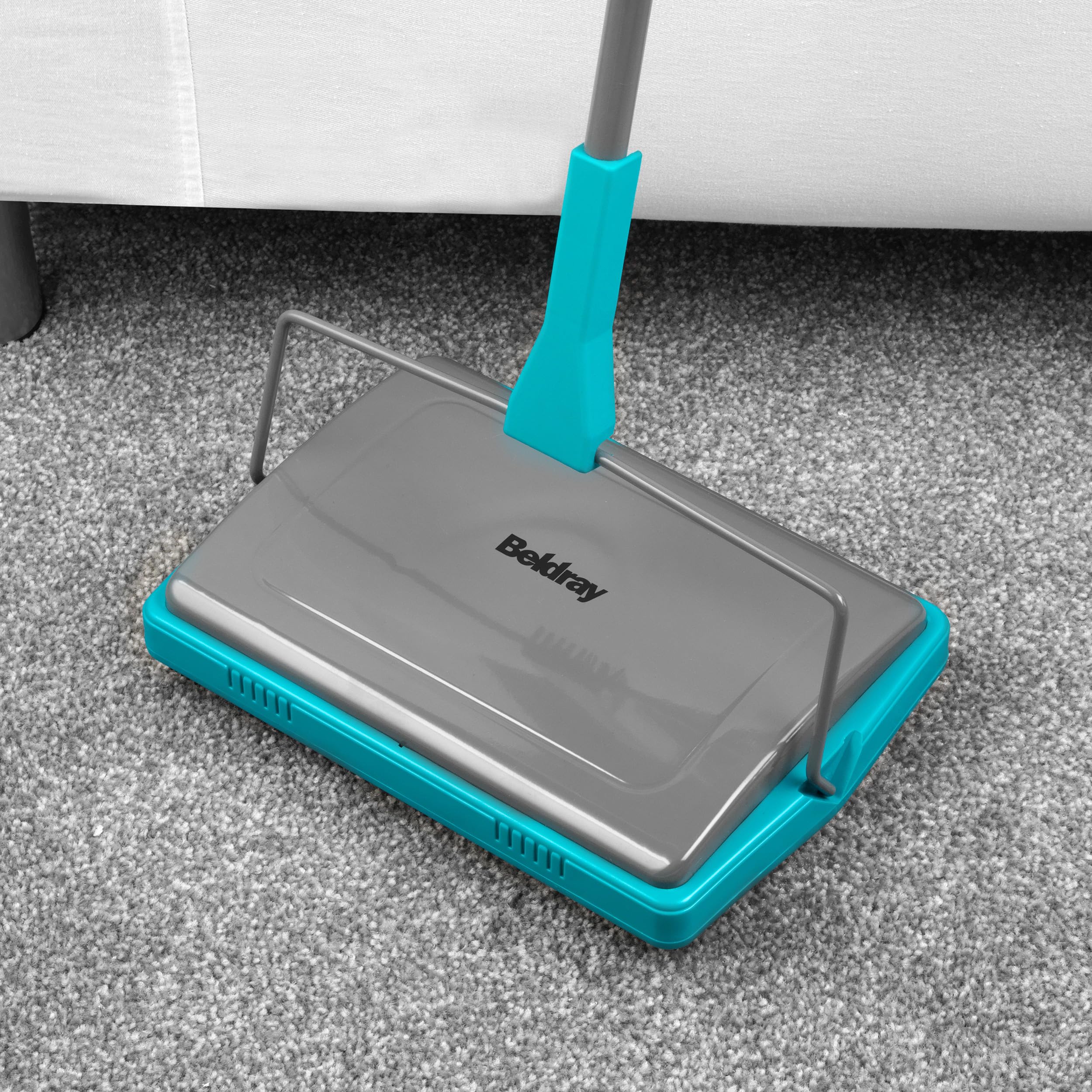 Beldray LA024855TQ Manual Carpet Sweeper - Cordless, Lightweight, Turquoise | Removes Pet Hair 6
