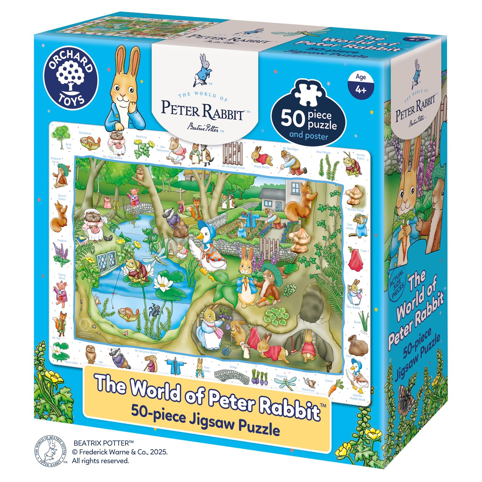 Peter Rabbit 50-Piece Jigsaw Puzzle - Educational Puzzle for Ages 4+