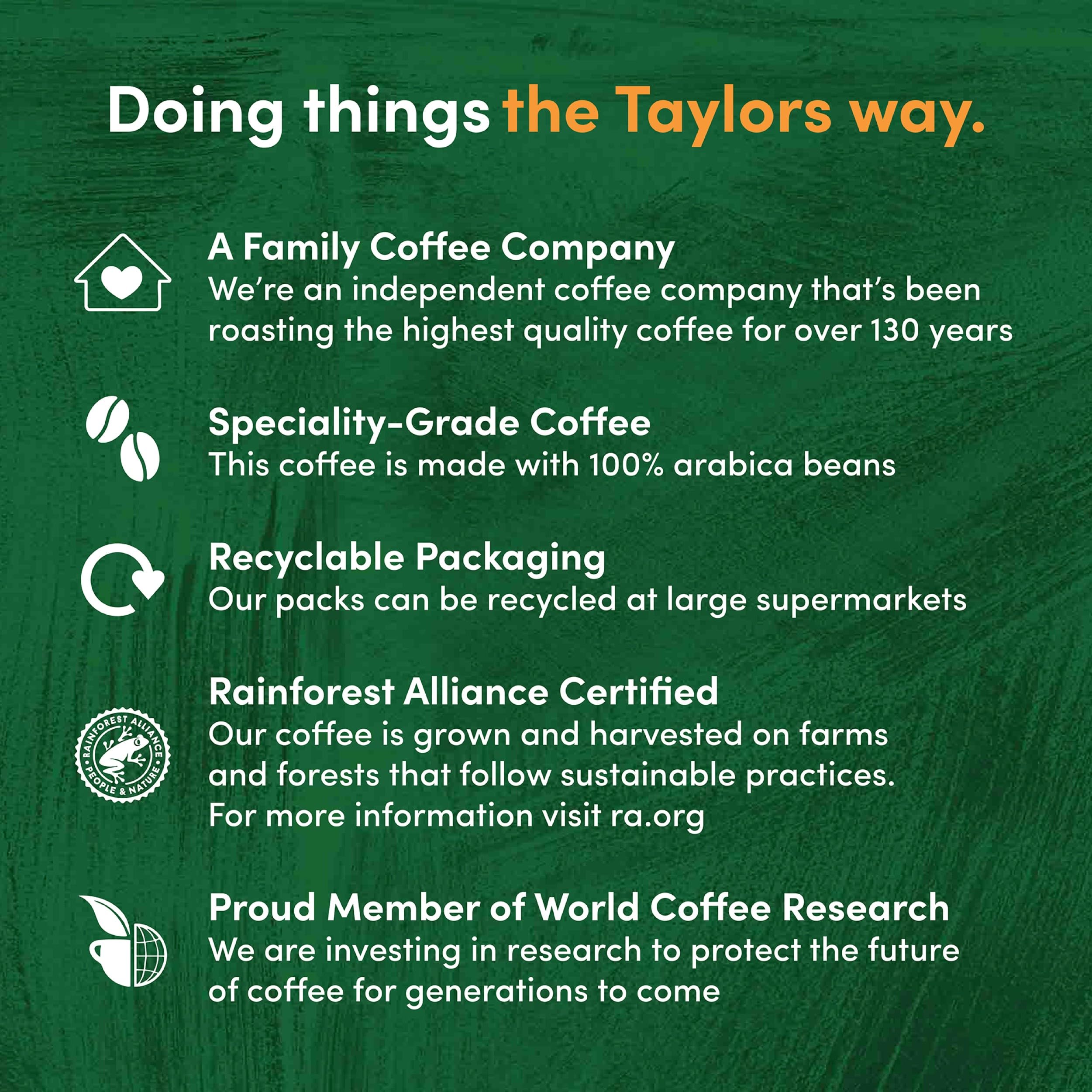 Taylors of Harrogate Lazy Sunday Ground Coffee - Smooth Milk Chocolate & Citrus Notes | 400g Pack of 3 5