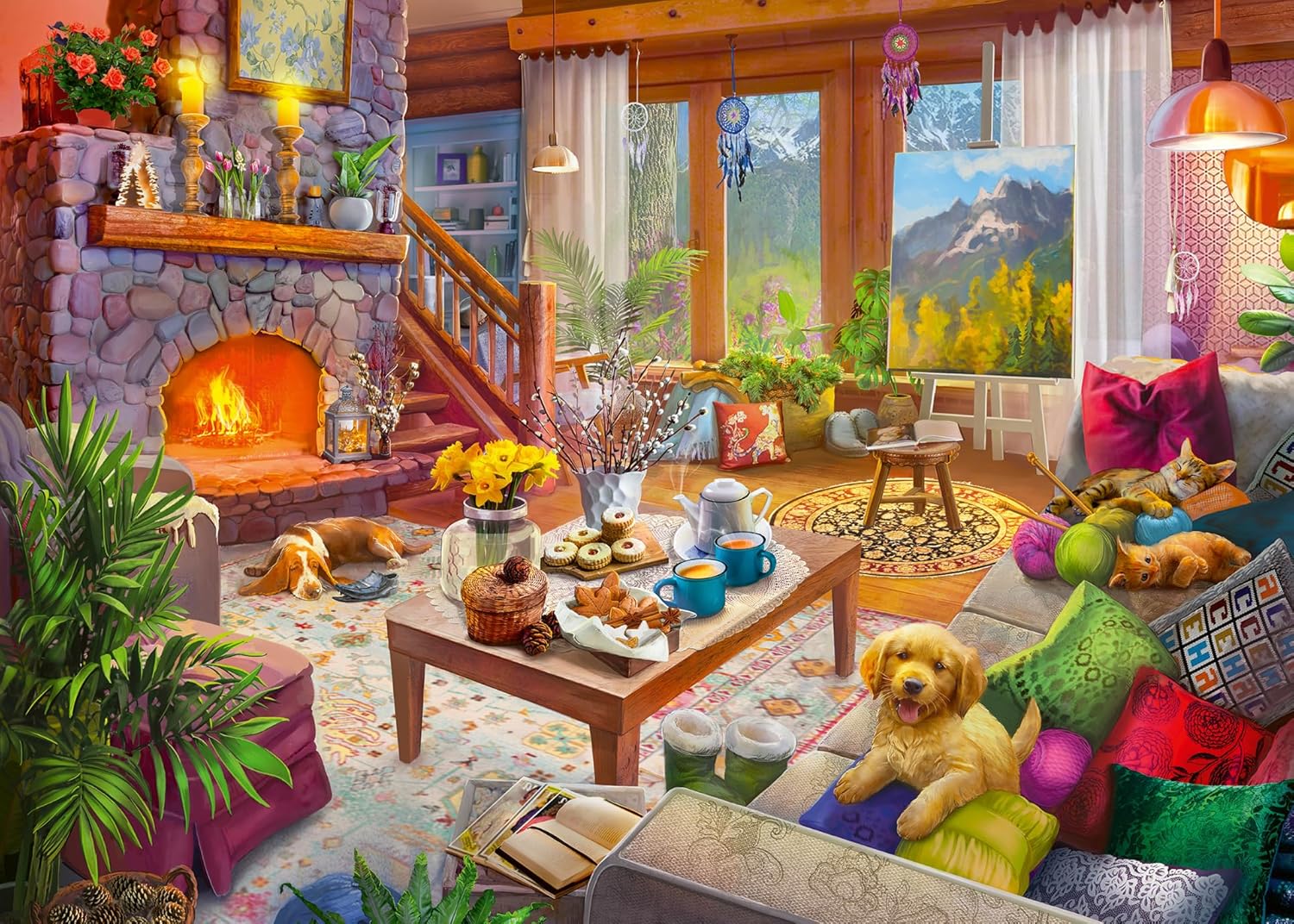 Ravensburger Cosy Cabin 1000 Piece Jigsaw Puzzle for Adults & Kids 12 Years Up