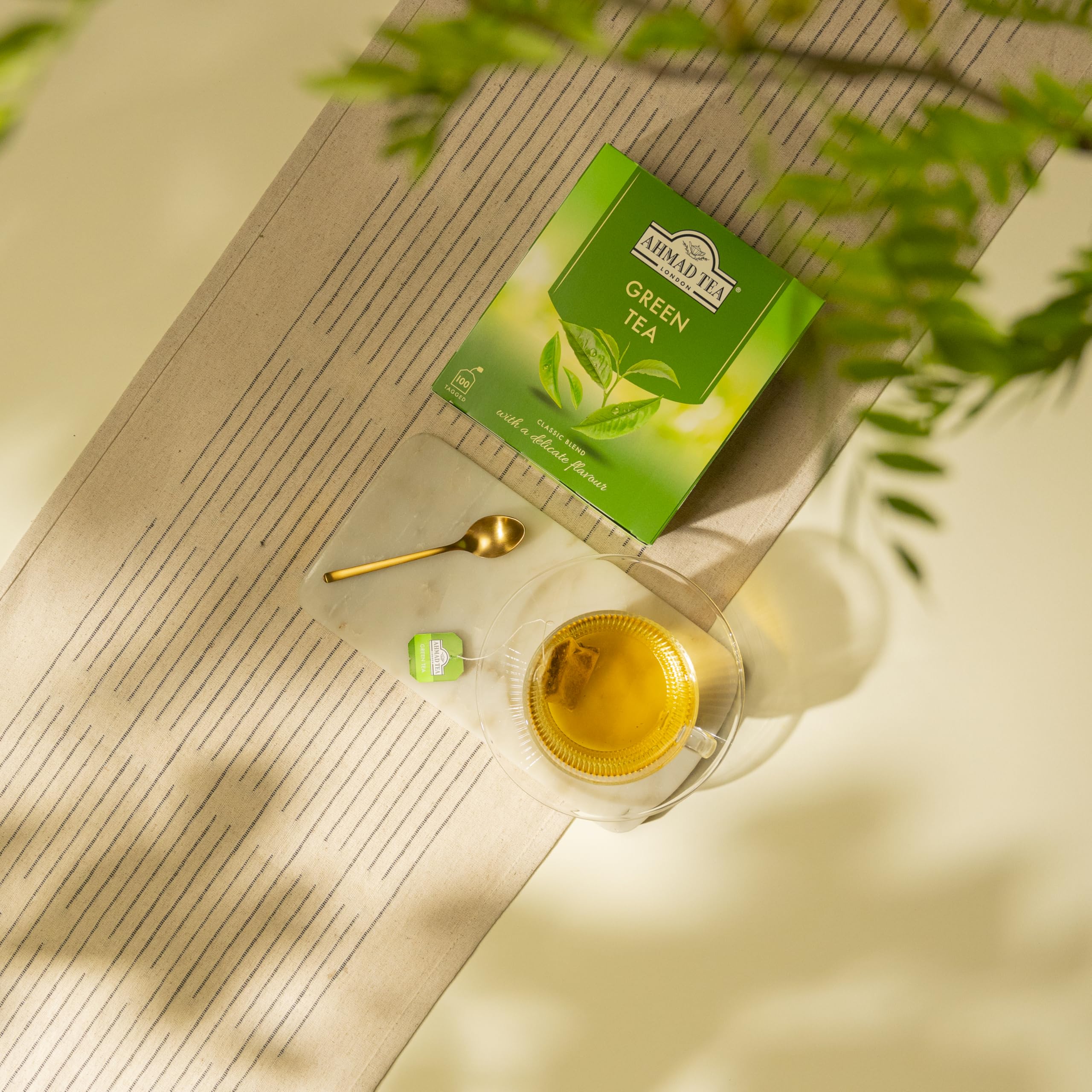 Ahmad Tea Pure Green Tea - 100 Teabags | Gluten Free | UK Origin 4