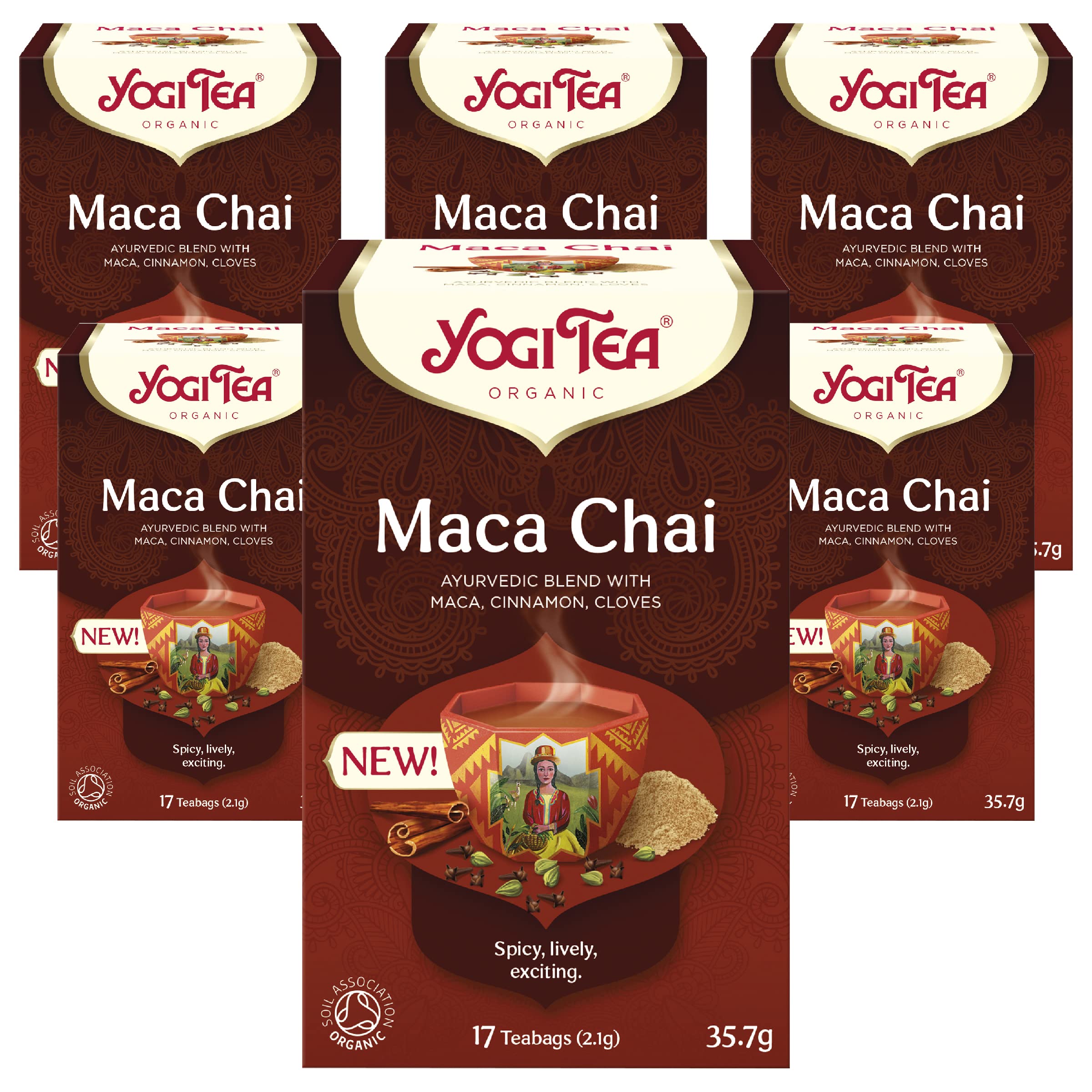 YOGI TEA - Maca Chai Organic Herbal Tea, Blend of Cinnamon, Cloves & Maca, 102 Tea Bags 7