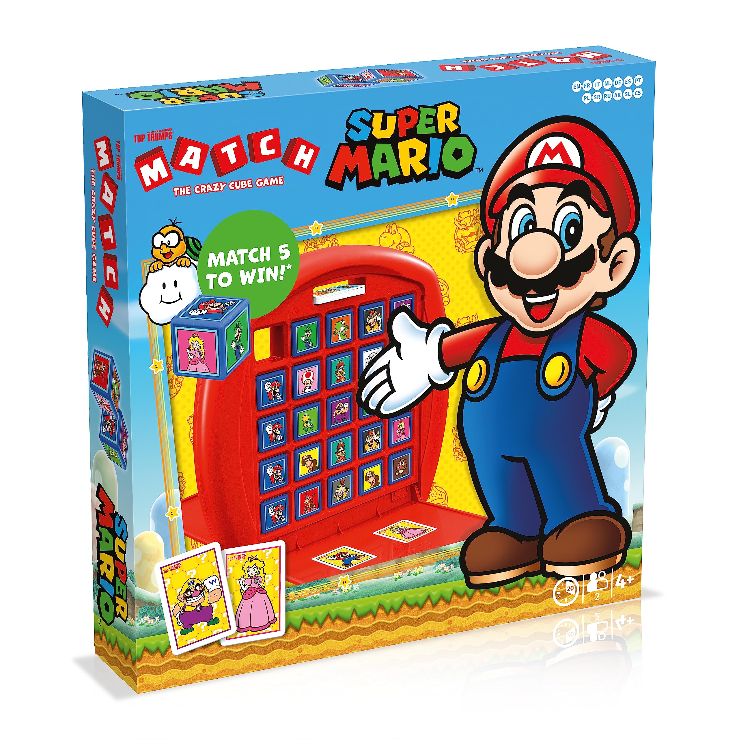 Top Trumps Super Mario Match The Crazy Cube Game - Travel Board Game, Multilingual 8