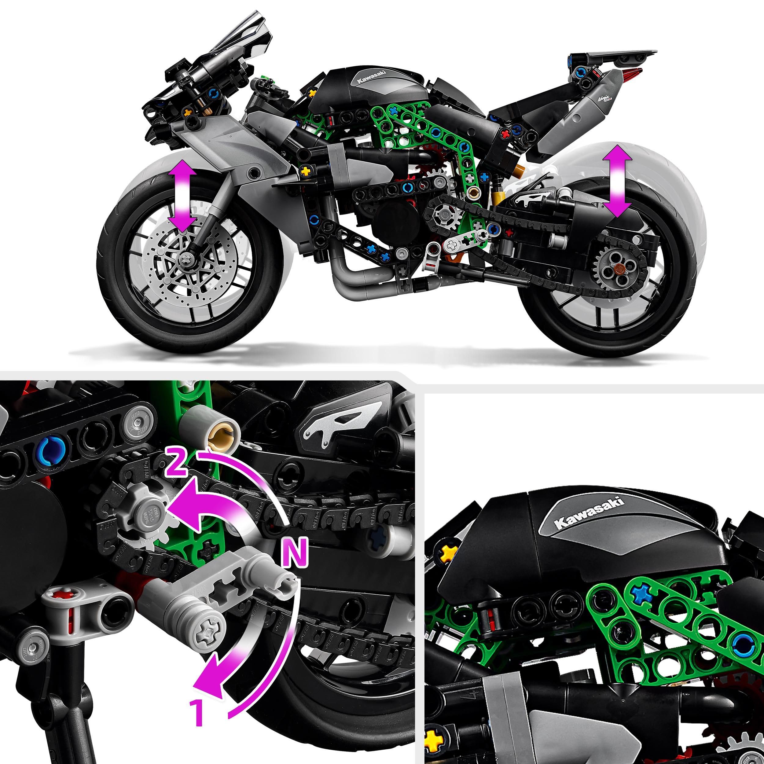 LEGO Technic 42170 Kawasaki Ninja H2R Motorcycle Model Kit | 1:8 Scale | Ages 10+ 4