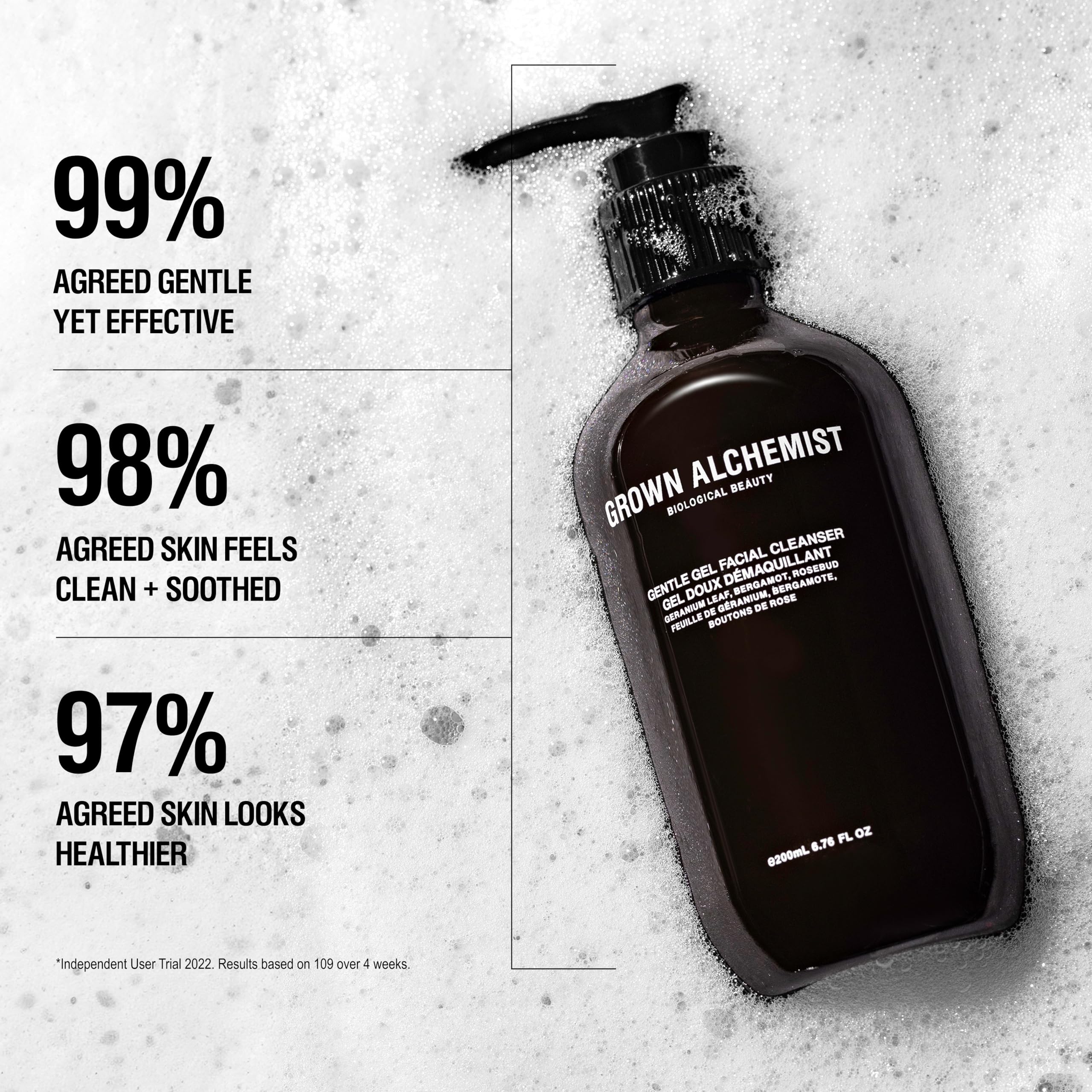 Grown Alchemist Gentle Gel Facial Cleanser with Bergamot & Geranium Leaf | 200 ml 3