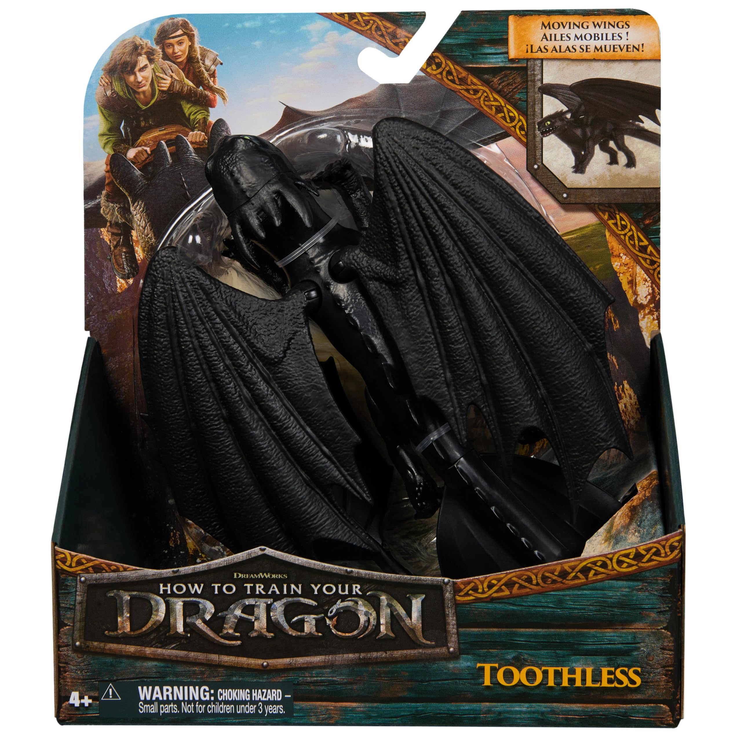 Dreamworks Dragons Toothless Action Figure - 23 cm, Moving Wings/Legs | Ages 4+ 2