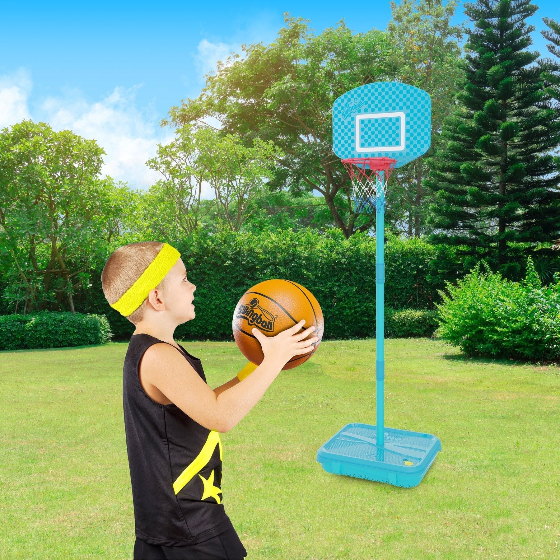 Swingball Height Adjustable Basketball Hoop - Portable, Ages 3+ 2