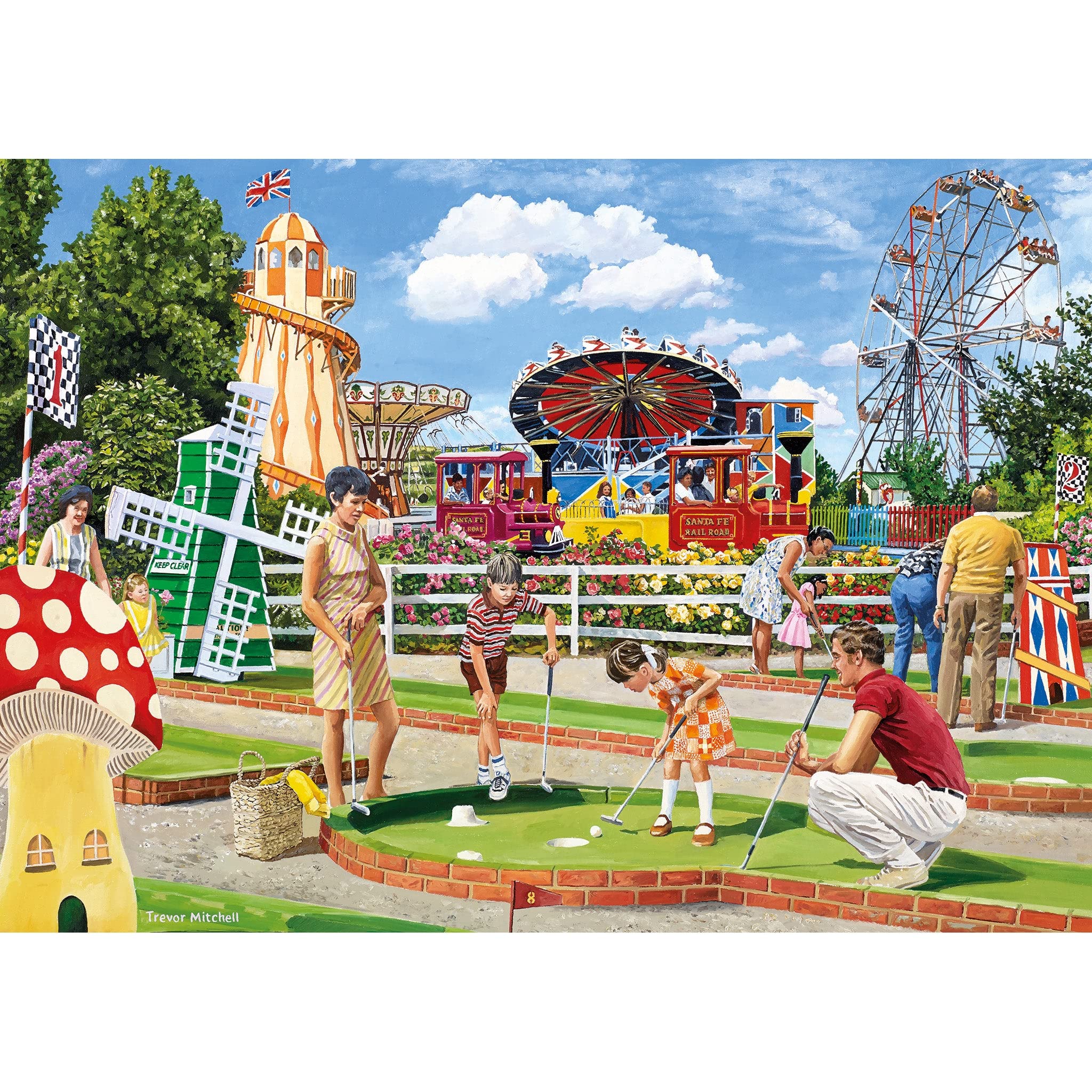 Gibsons Wish You Were Here - Four 500 Piece Jigsaw Puzzle Set for Adults 2
