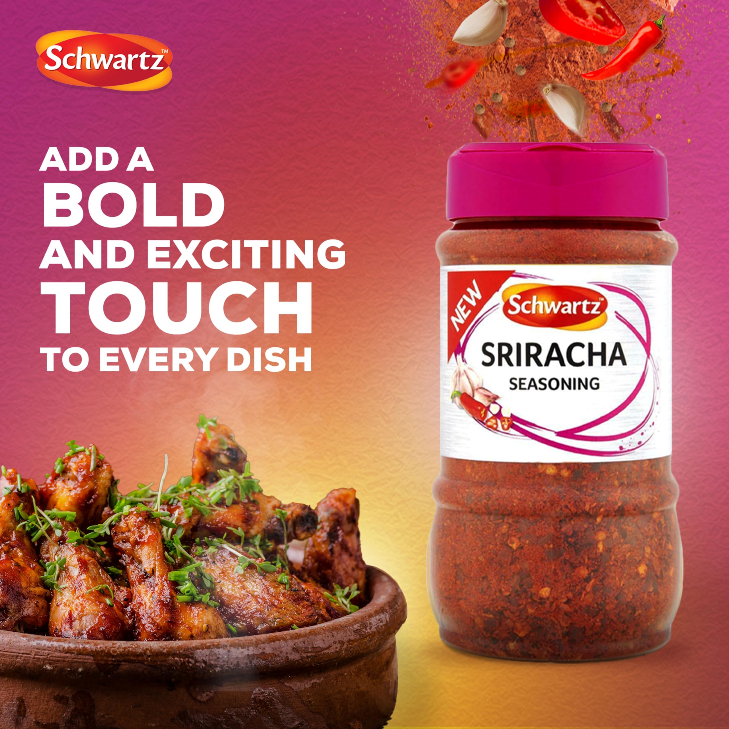 Schwartz Sriracha Seasoning - Sweet, Sour & Spicy Kick | 320g Jar 2