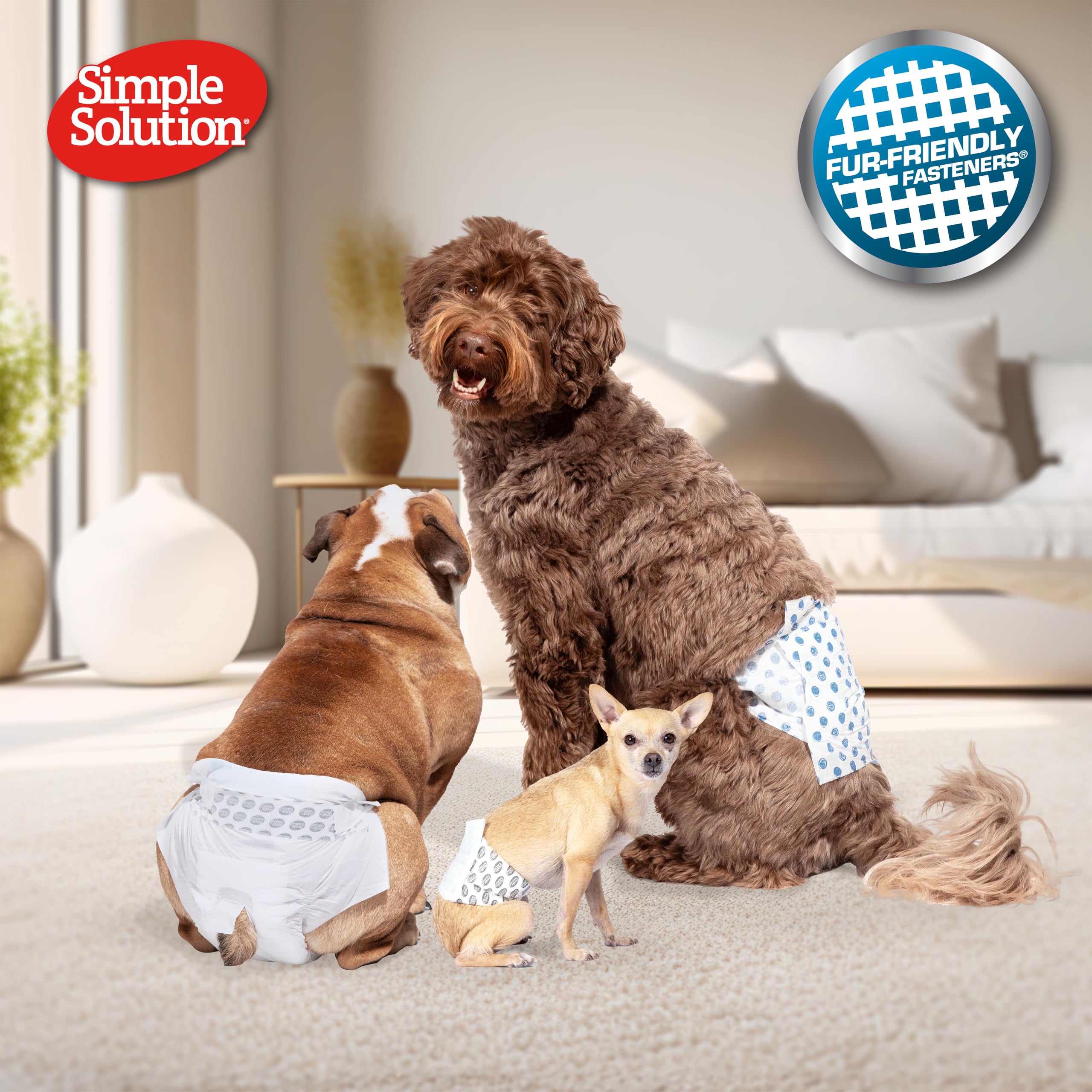 Simple Solution Disposable Dog Diapers for Female Dogs | XXL (56-94cm Waist) | 15 Count 3