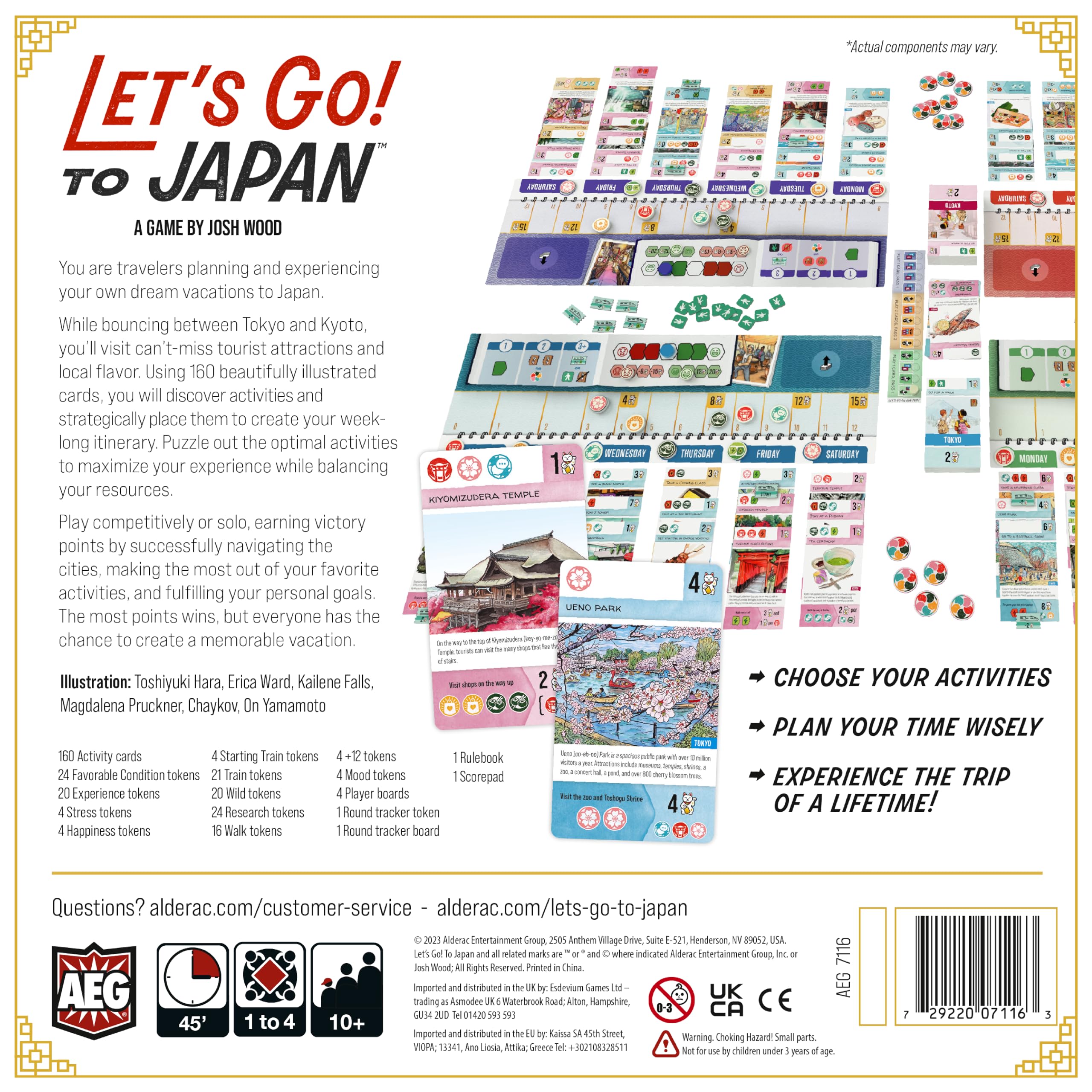 AEG Let's Go! To Japan Family Board Game | Ages 10+ | 1-4 Players | 45 Min 2