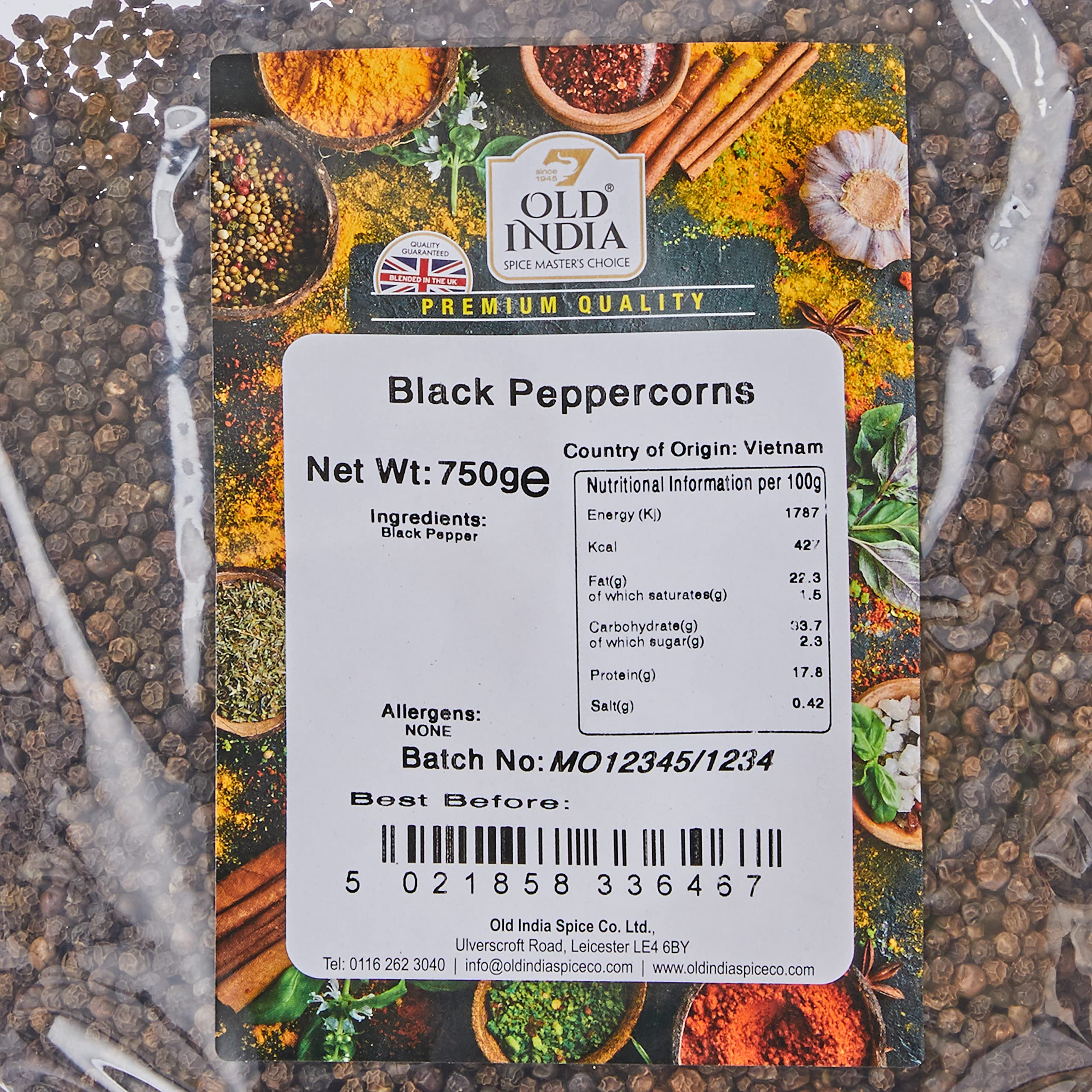 Old India Black Peppercorns - 100% Natural Whole Spice | 750g Bag 2