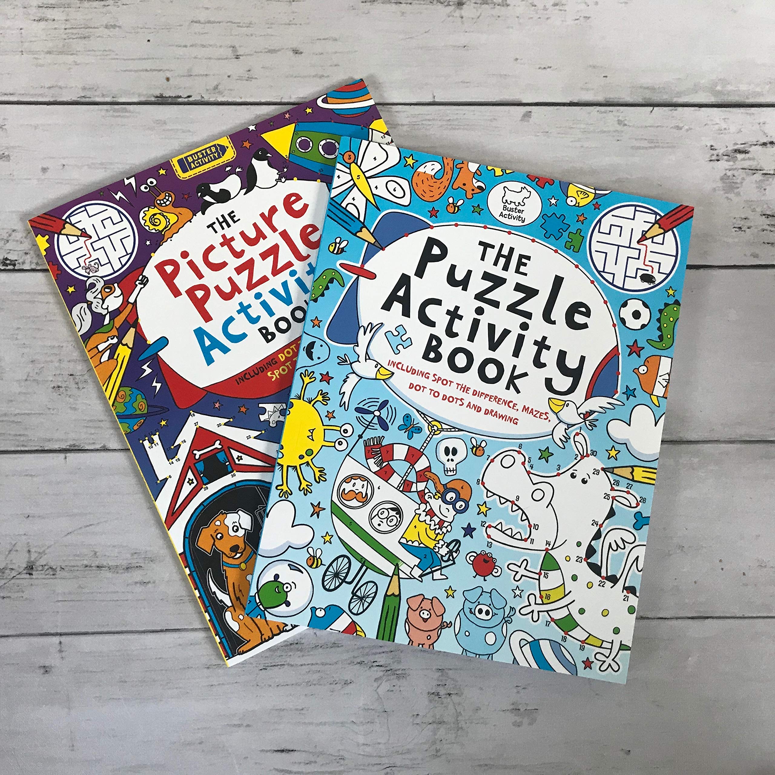 Buster Books The Puzzle Activity Book - Mazes, Dot-to-Dots, Doodles | Ages 5-6 | 64 Pages