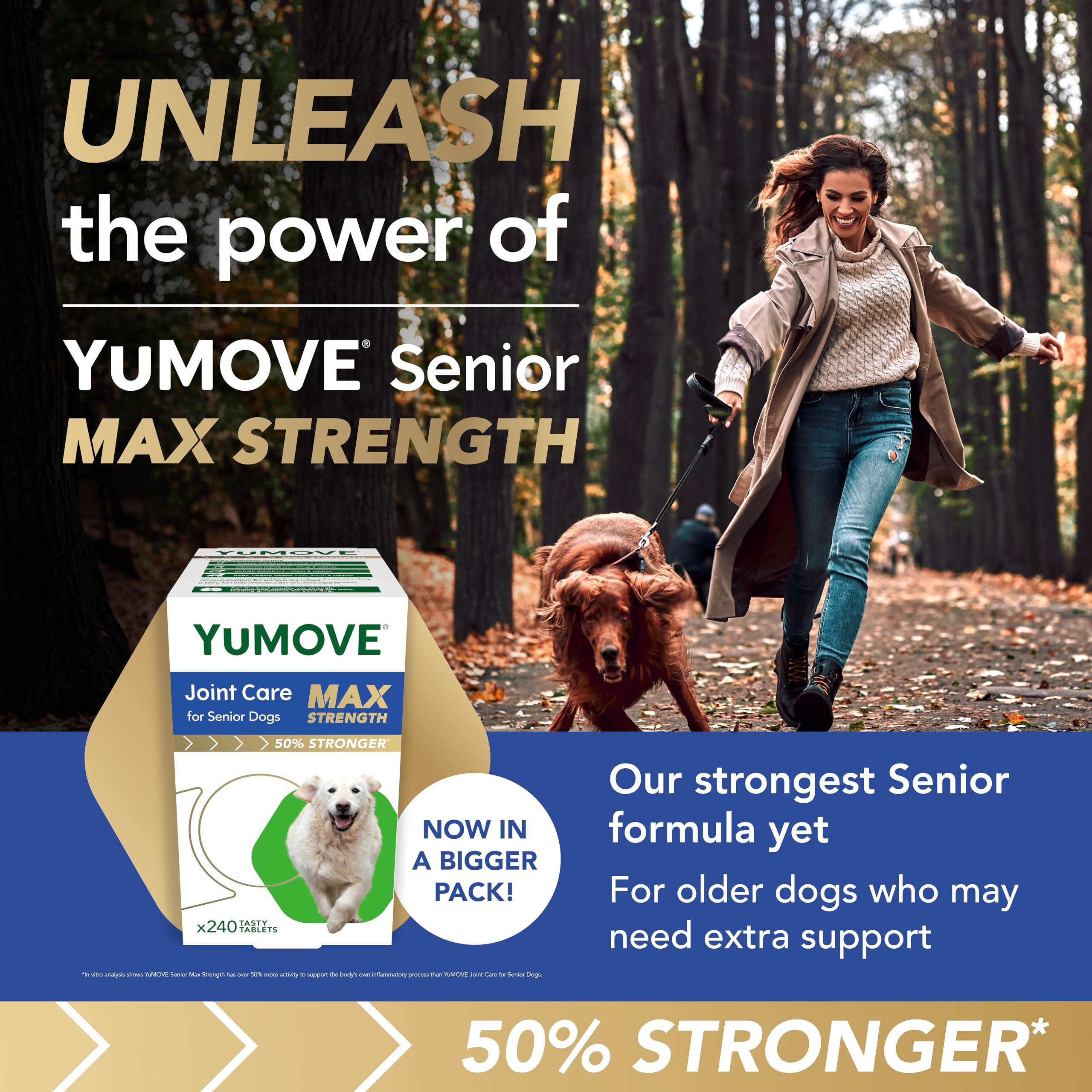YuMOVE Max Strength Joint Supplement for Senior Dogs | 240 Tablets | Fish Flavor 2