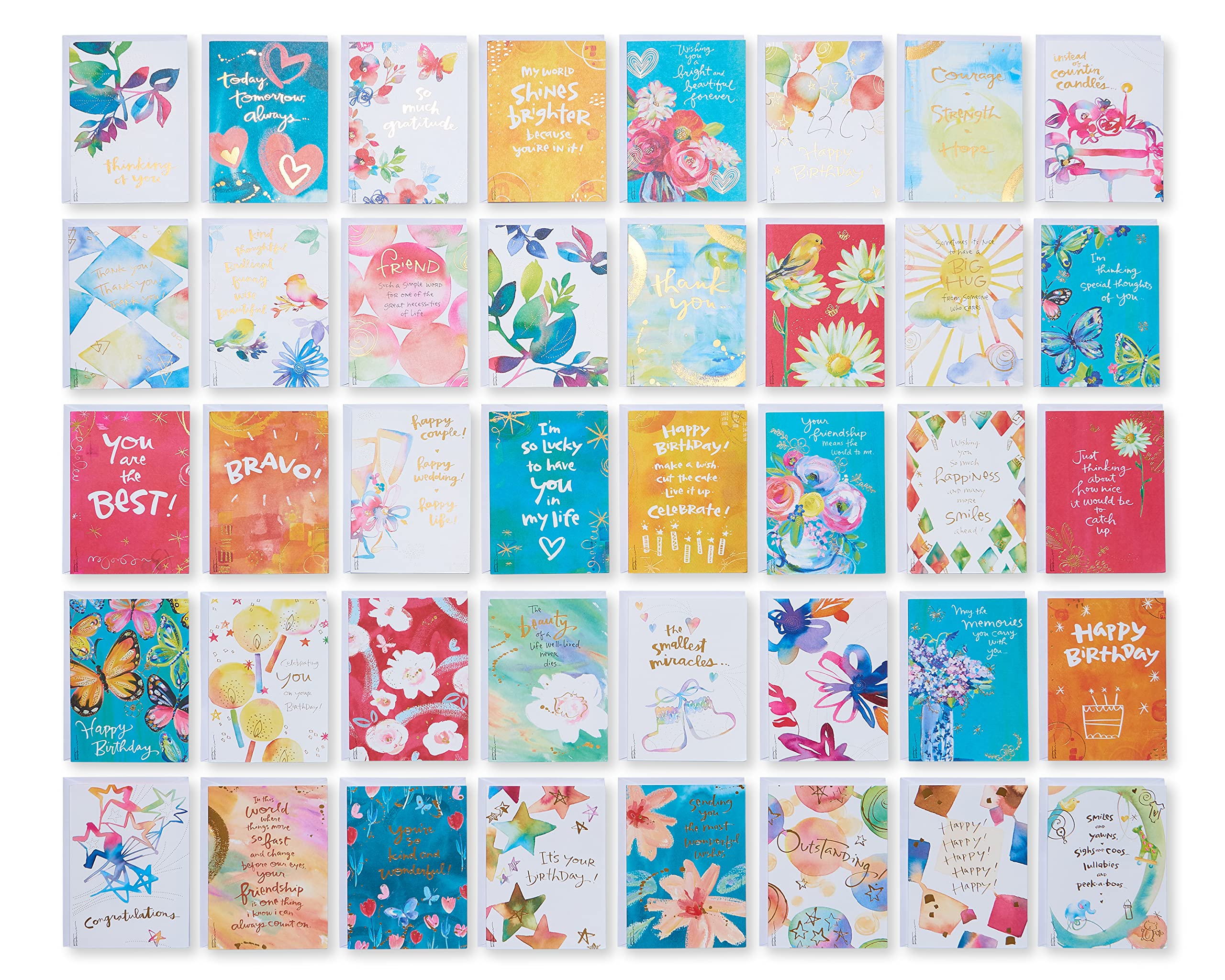 American Greetings All Occasion Blank Card Multipack - 40 Count, FSC Certified Cardstock