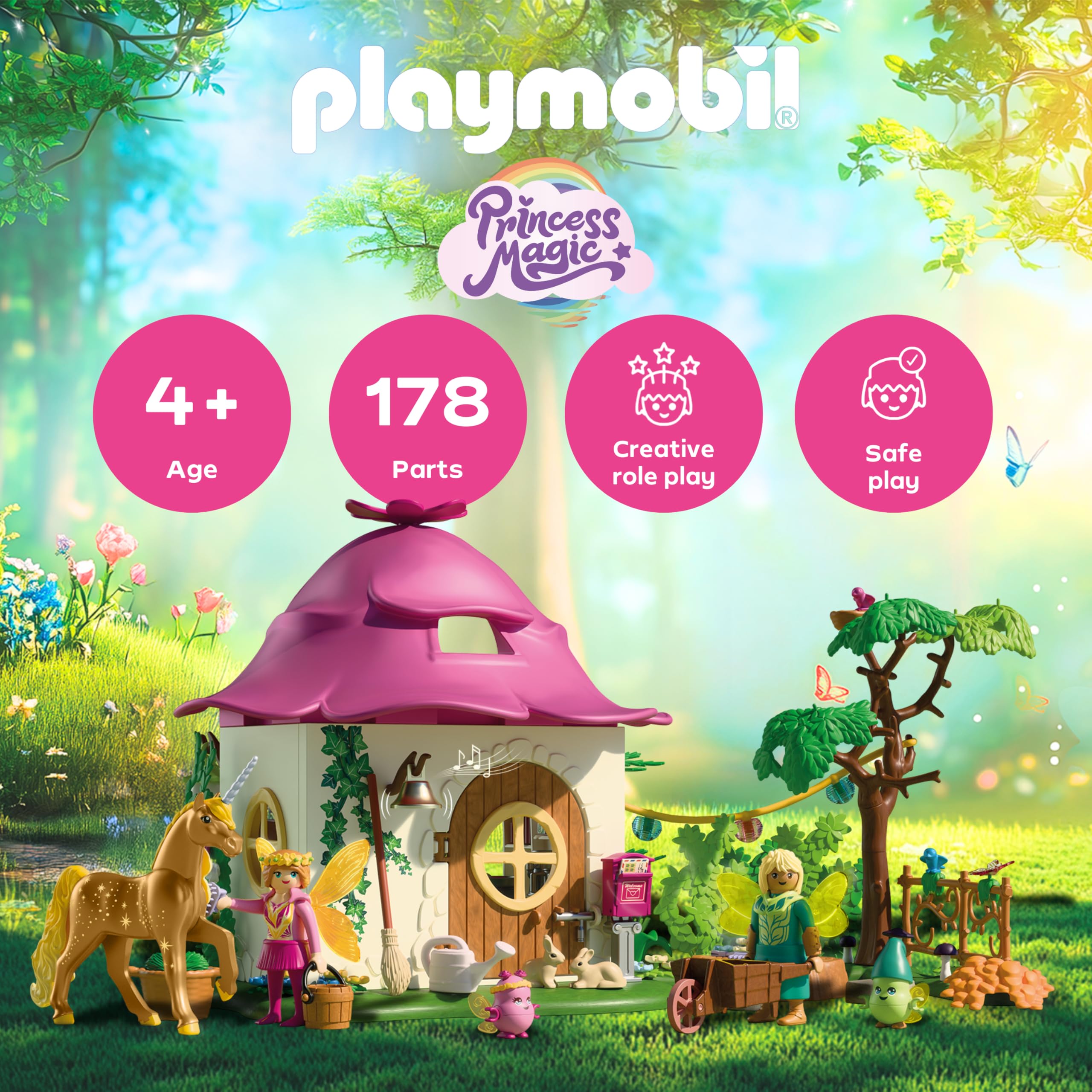 Playmobil Magic Unicorns Fairy Home with Golden Unicorn and Stable - 71838 - Ages 4-10 9