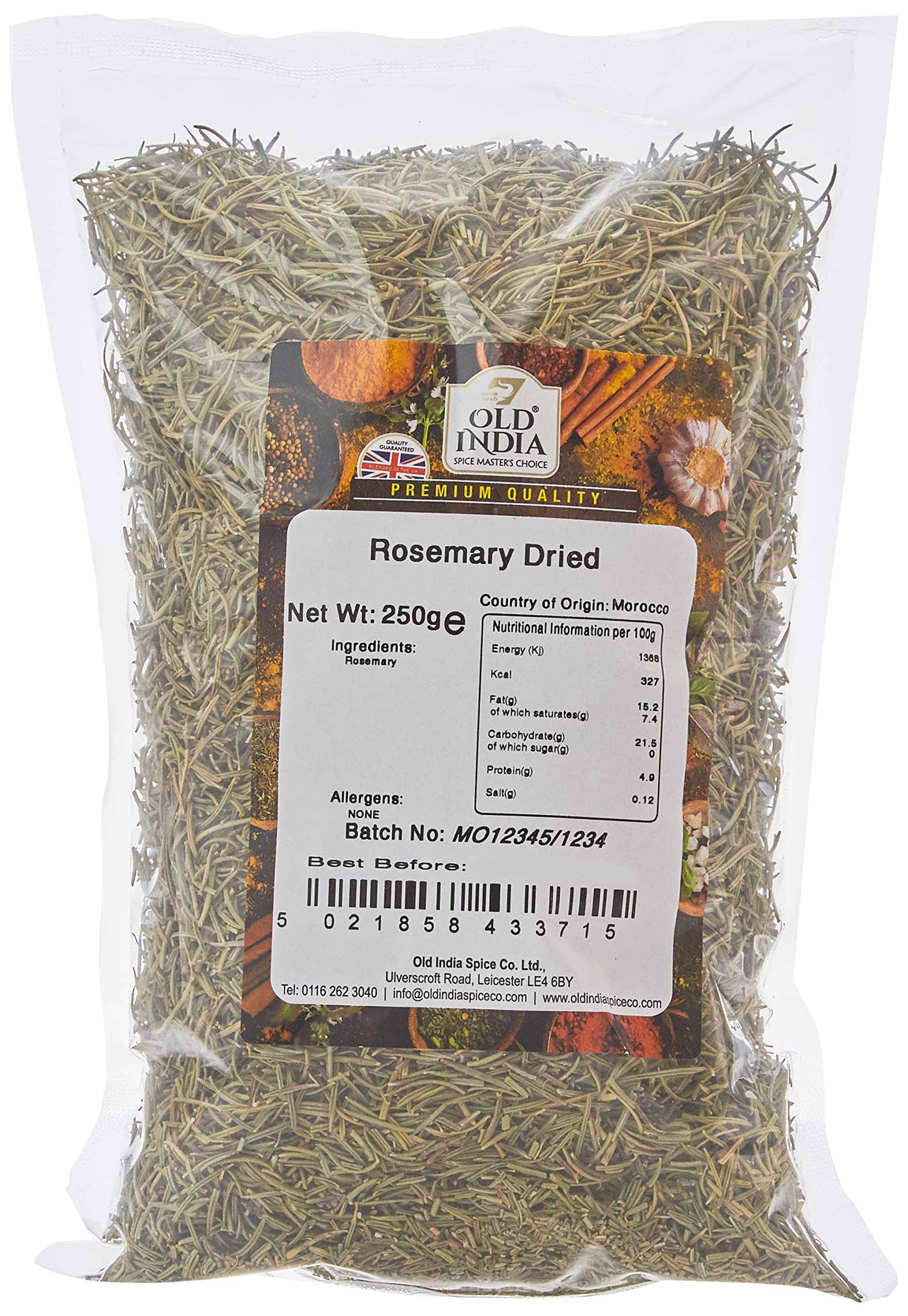 Old India Dried Rosemary - 250g Whole Spice | Natural & Additive Free 1