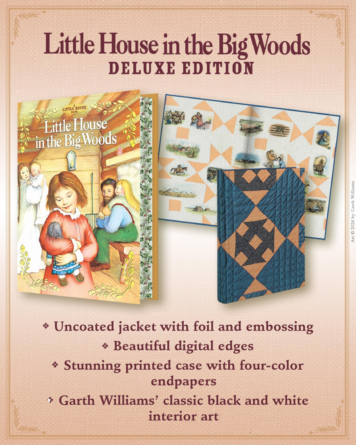 HarperCollins Little House in the Big Woods Deluxe Collector's Edition - Hardcover, Illustrated by Garth Williams