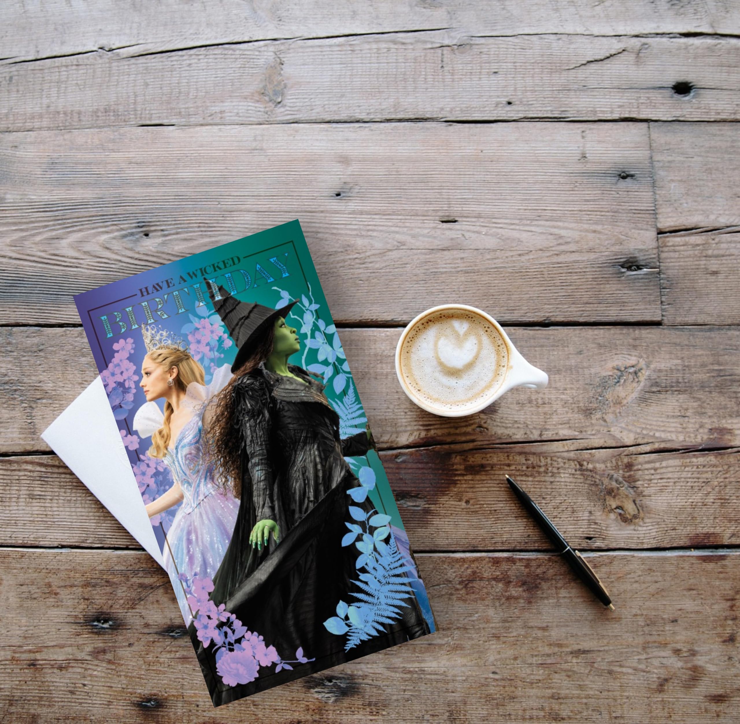 Danilo Promotions LTD Wicked Musical Birthday Card - Glinda & Elphaba Artwork | Standard Size 3