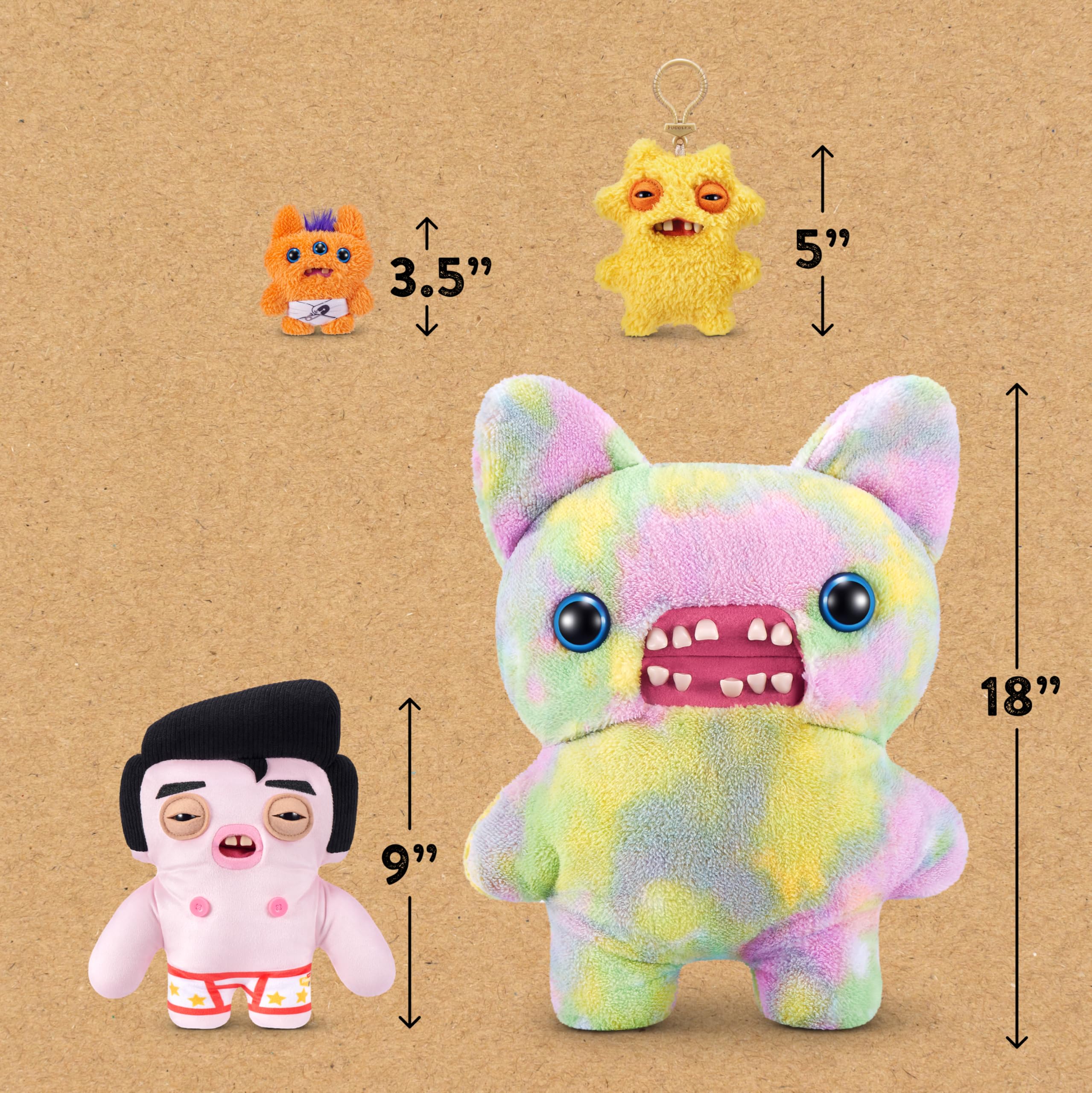 Fuggler Fugg Stars Greazee Plush Toy - 9-Inch/24cm Soft Monster Doll for Ages 4+ 7