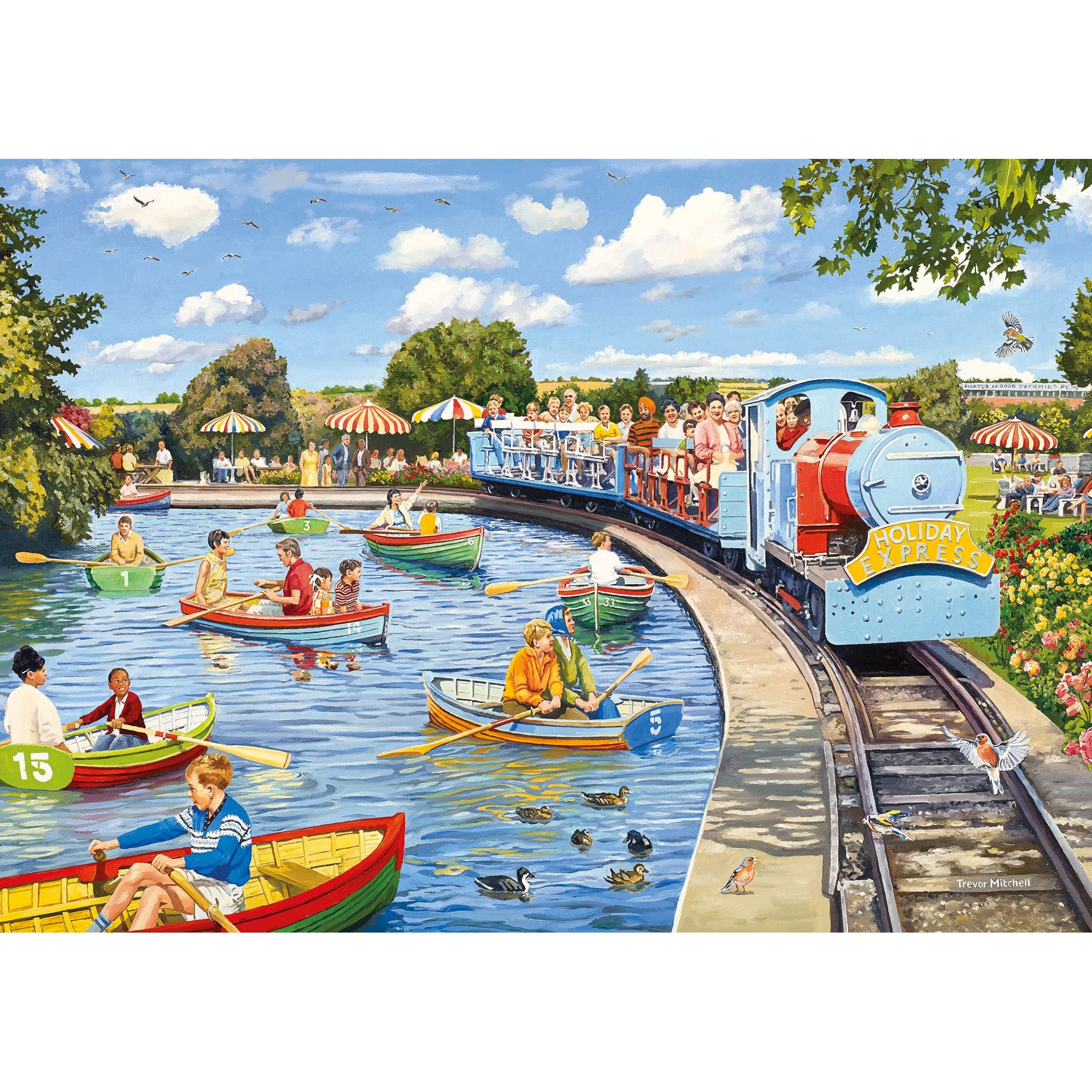 Gibsons Wish You Were Here - Four 500 Piece Jigsaw Puzzle Set for Adults 4