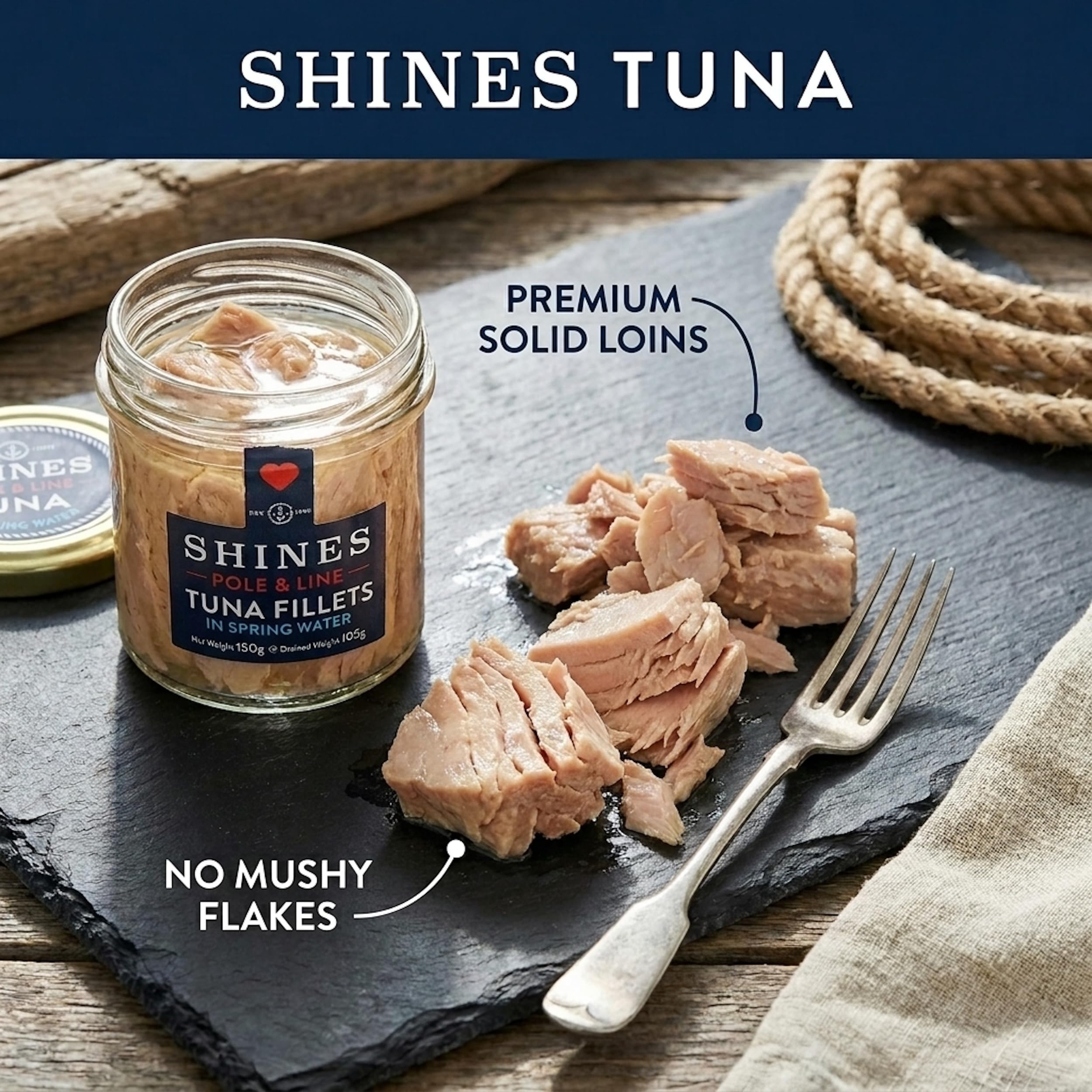 Shines Wild Skipjack Tuna in Spring Water - 3 x 150g Jars | Pole & Line Caught 5