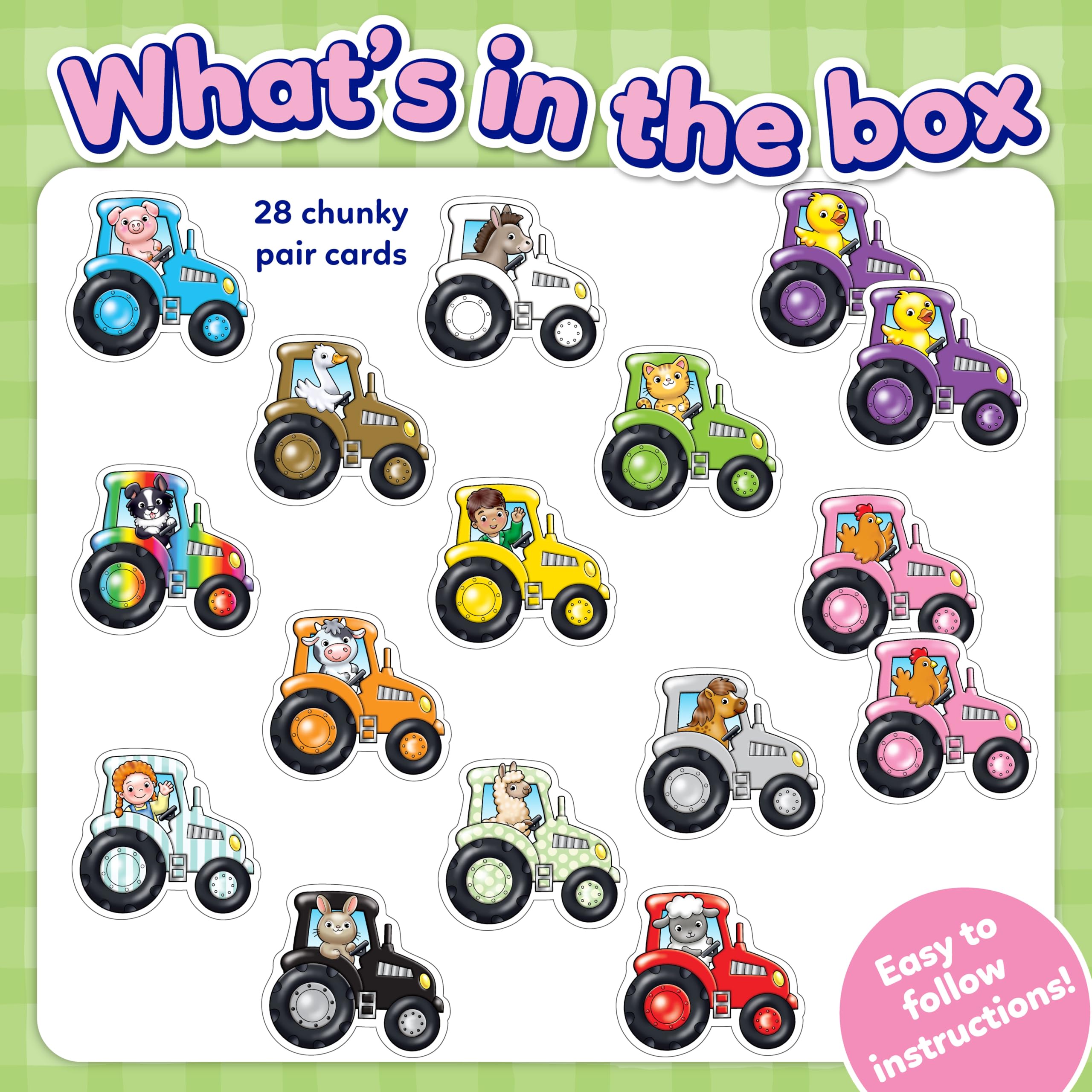 Orchard Toys Tractor Tractor First Matching Game for Toddlers 2+ | 28 Chunky Cards 2