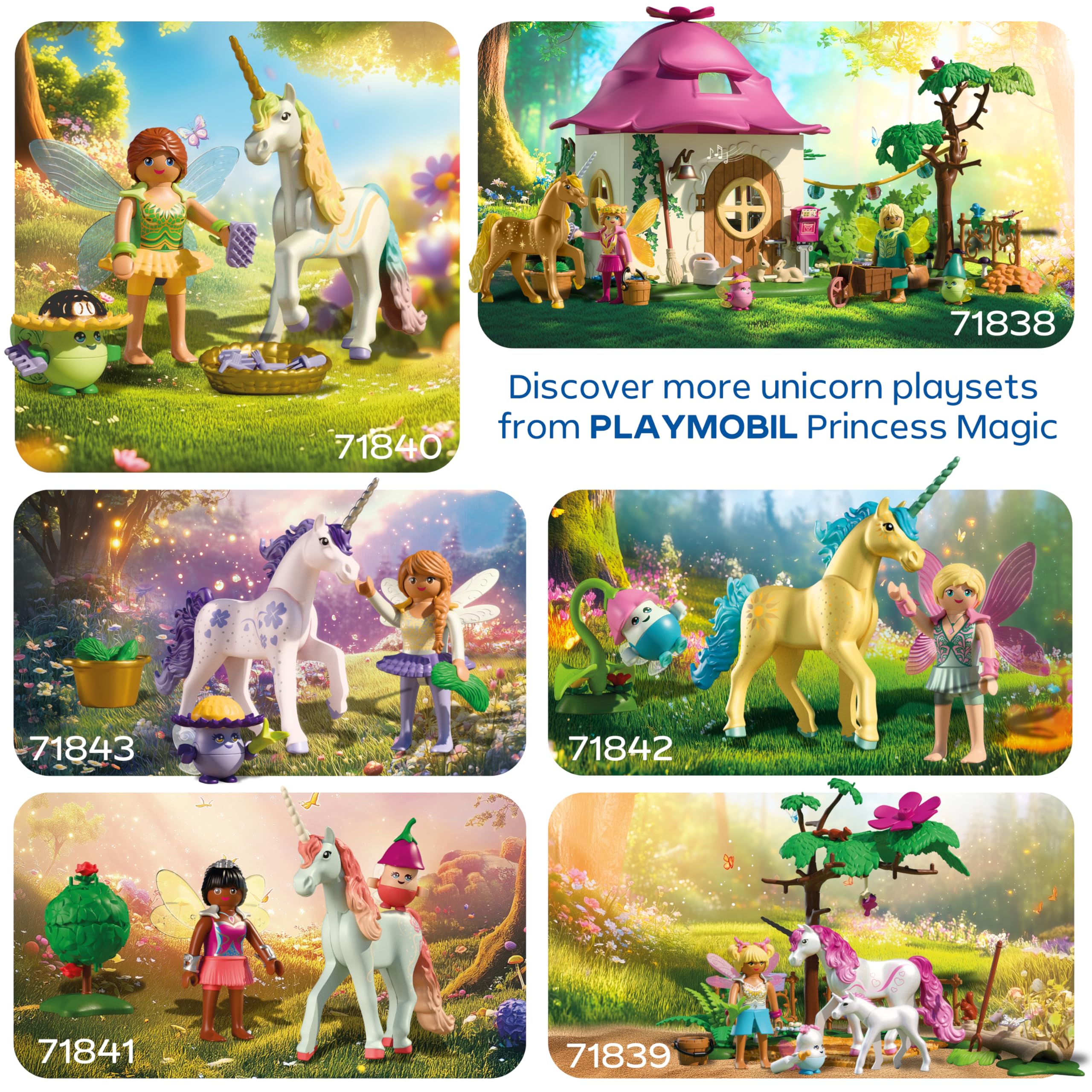Playmobil Magic Unicorns Collectible Unicorn Sunshine Blossom with Fairy - 4+ Years 7