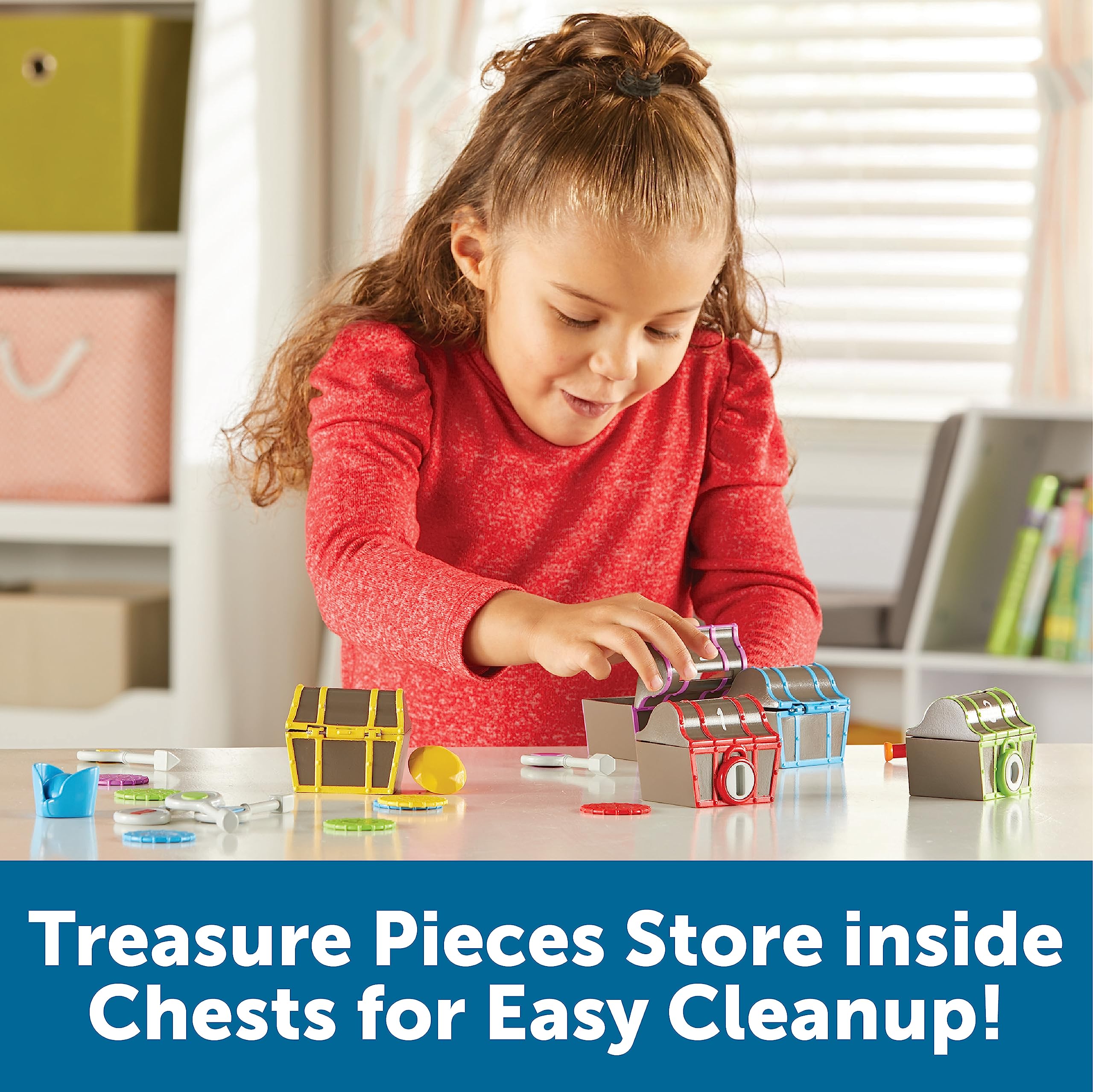 Learning Resources Sorting Surprise Pirate Treasure - Color & Shape Matching Toy for Ages 3+ 5