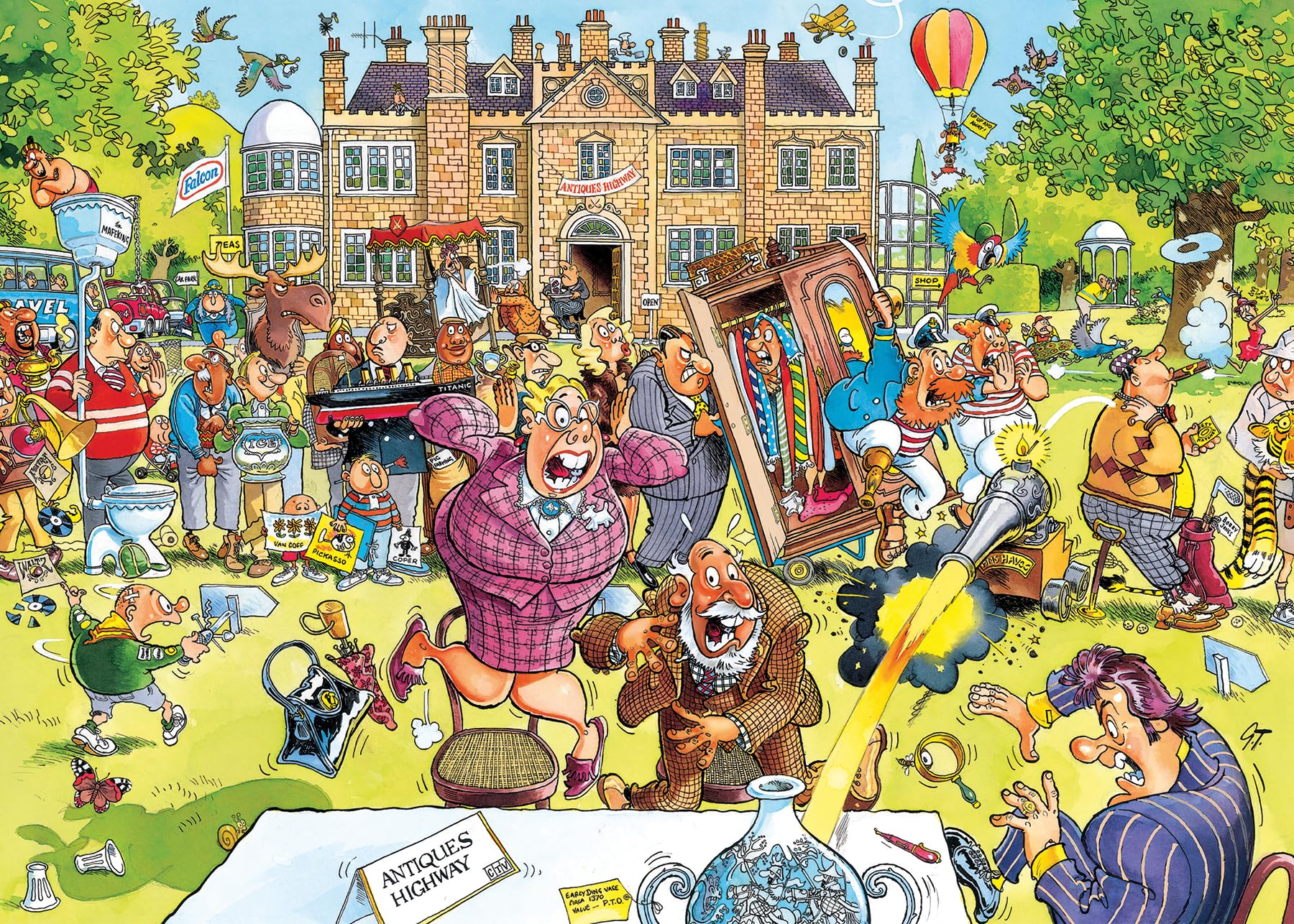 Wasgij Retro Original 10 Antique Hunt! Jigsaw Puzzle - 1000 Pieces | Adult Gift 2
