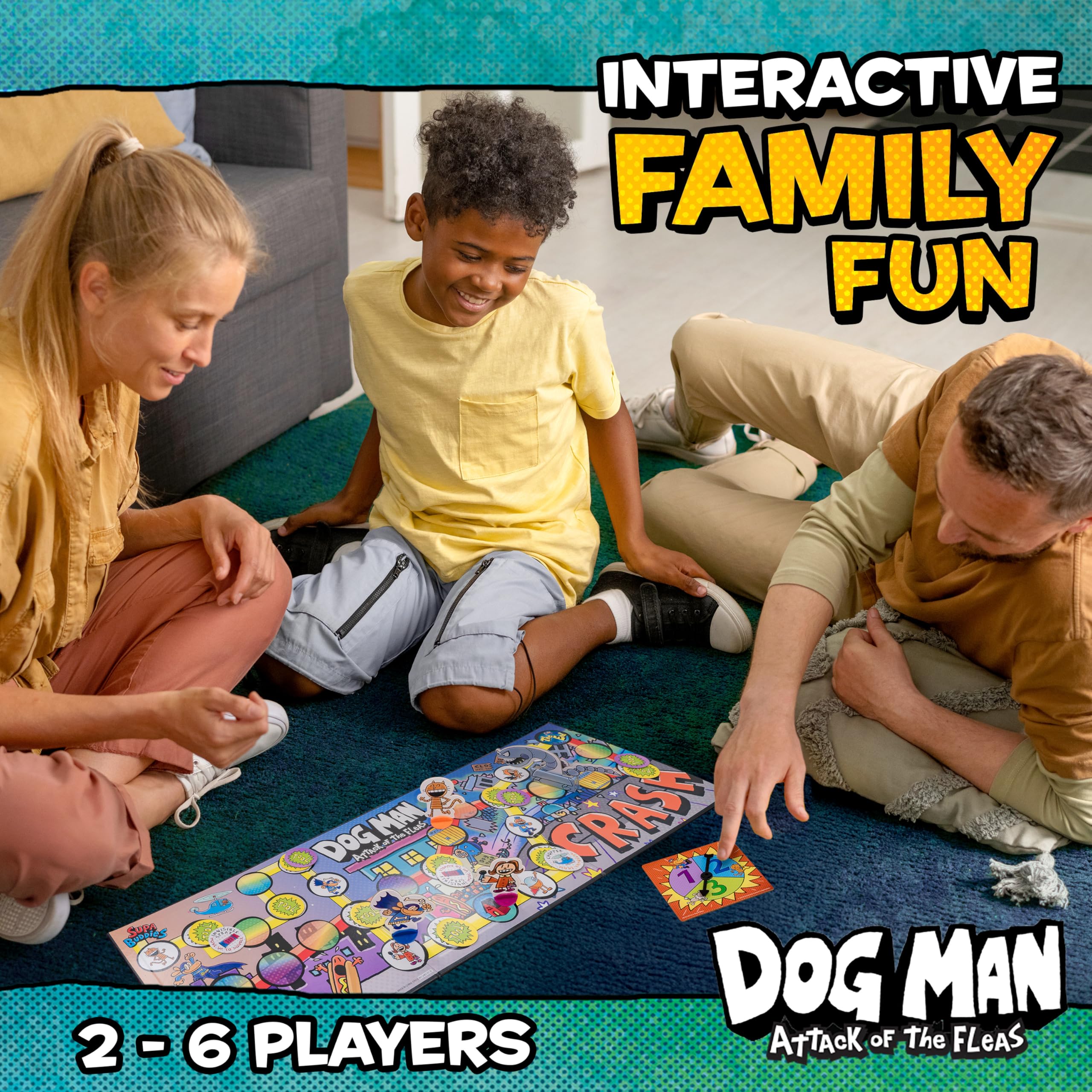 University Games Dog Man Attack of the Fleas Board Game | 2-6 Players | Ages 7+ 3