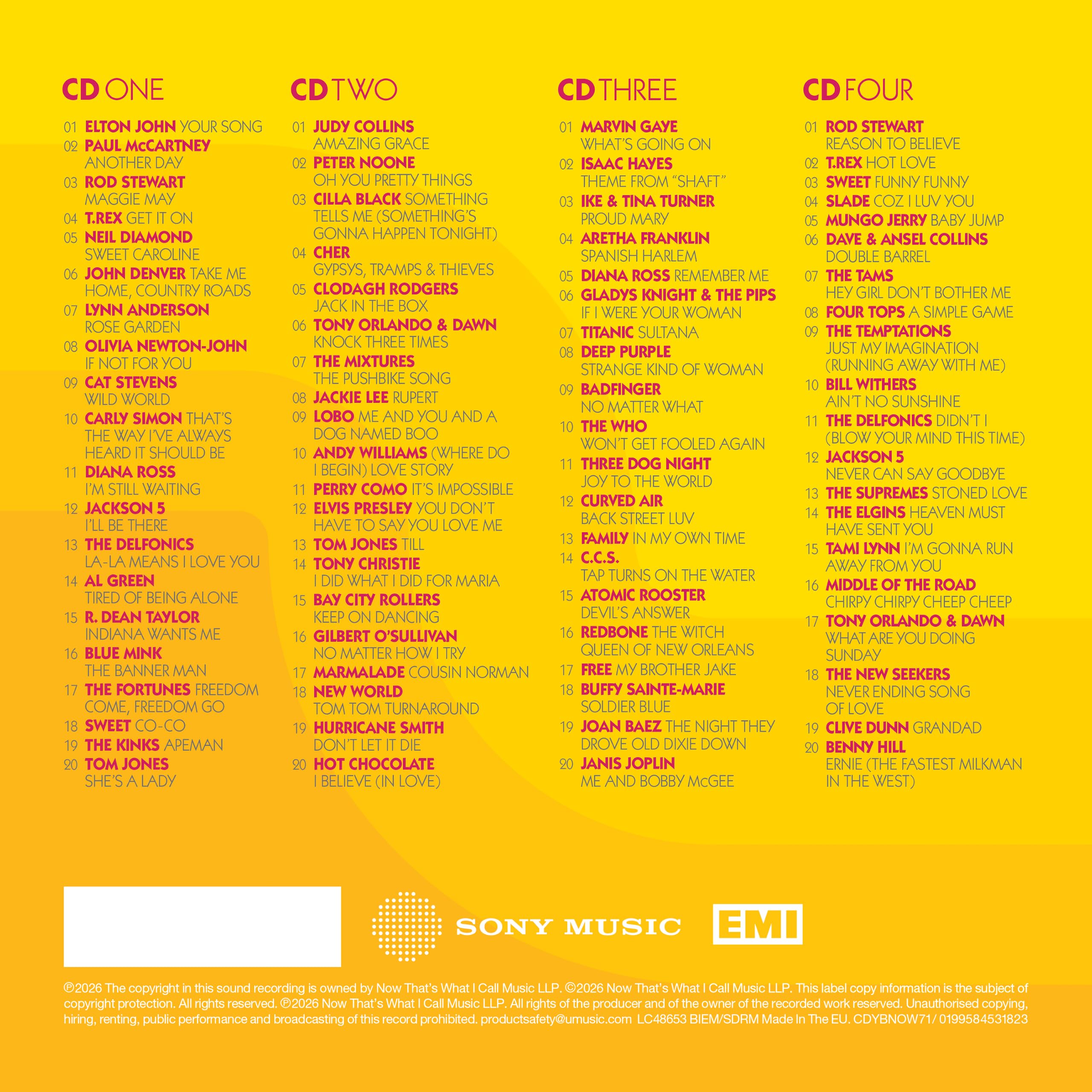 Various Artists - NOW Yearbook 1971 [4 CD Box Set] 3