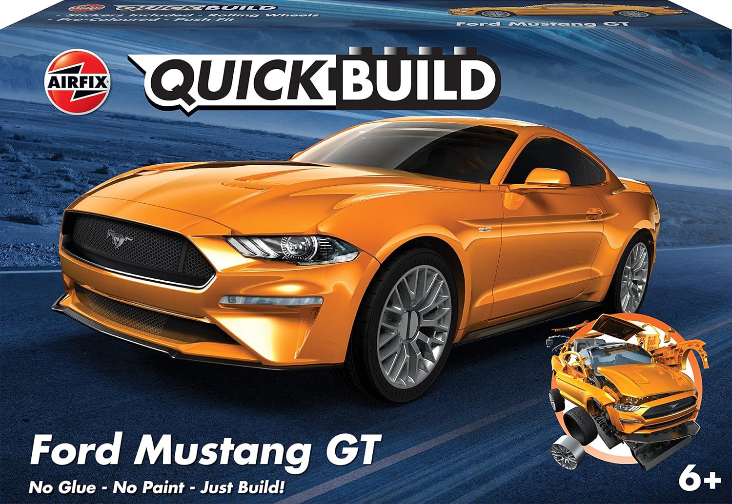 Airfix J6036 Quick Build Ford Mustang GT - Snap-Together Model Kit for Kids & Adults 1