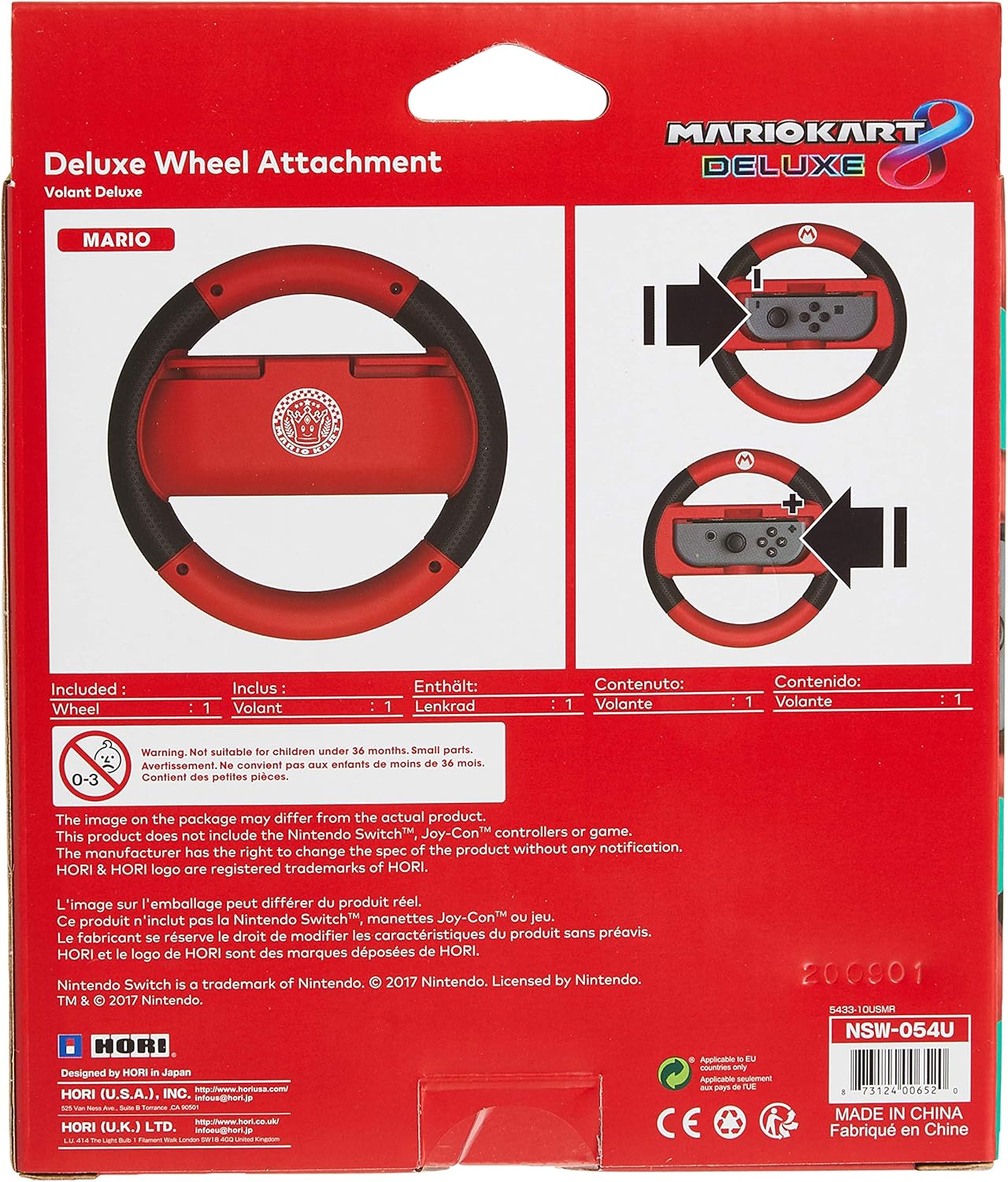 Mario Kart 8 Deluxe - Hori Mario Racing Wheel for Nintendo Switch 5