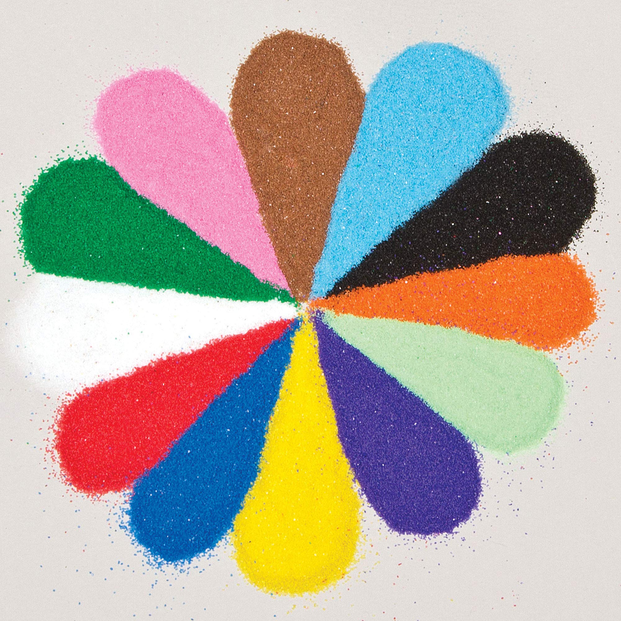 Baker Ross AG211 Mini Bags of Coloured Sand. Coloured Sand in 12 assorted colours - 12 bags of 40g 1