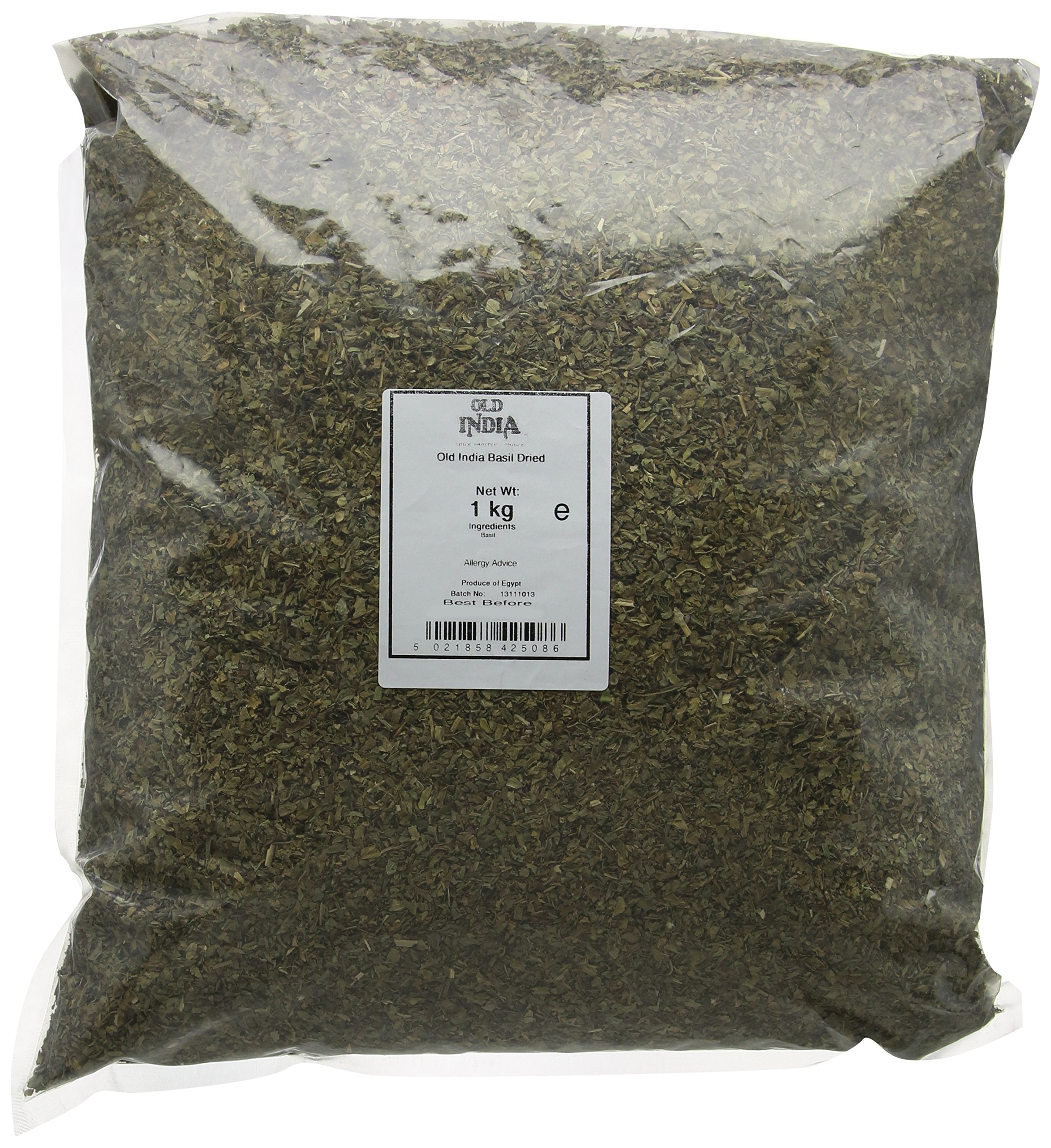 Old India Dried Sweet Basil Leaf - 1 kg Natural Herb for Cooking | 2 Year Shelf Life