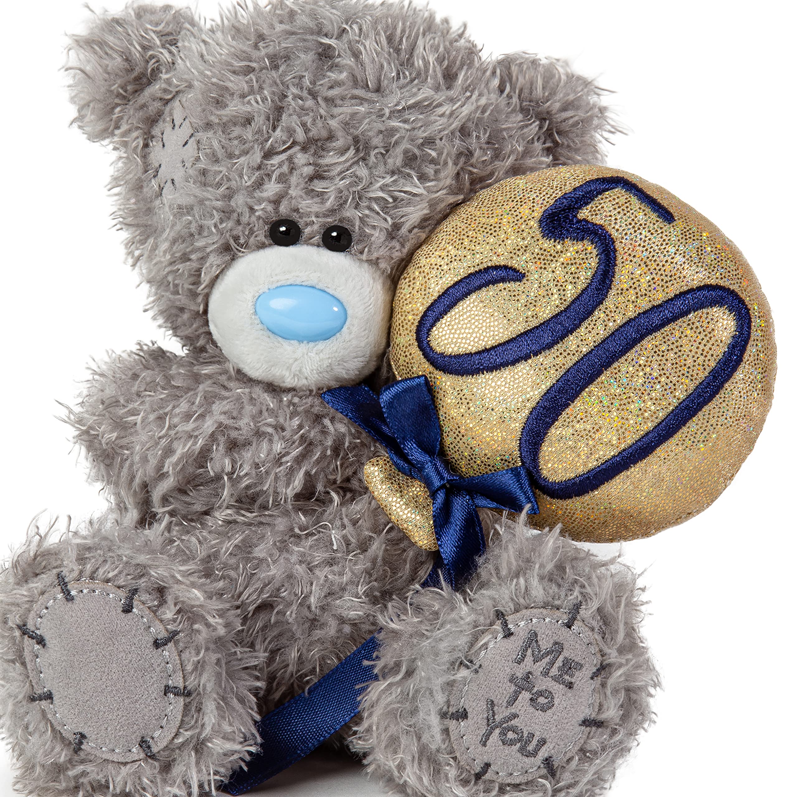 Me To You Tatty Teddy 50th Birthday Bear with 50 Balloon | Grey | 15cm 3