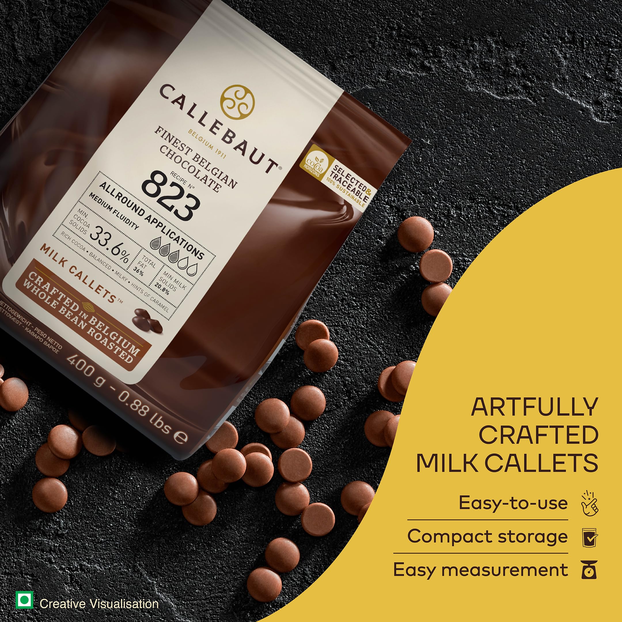 Callebaut Finest Belgian Milk Chocolate 823 Callets, 400 g 9
