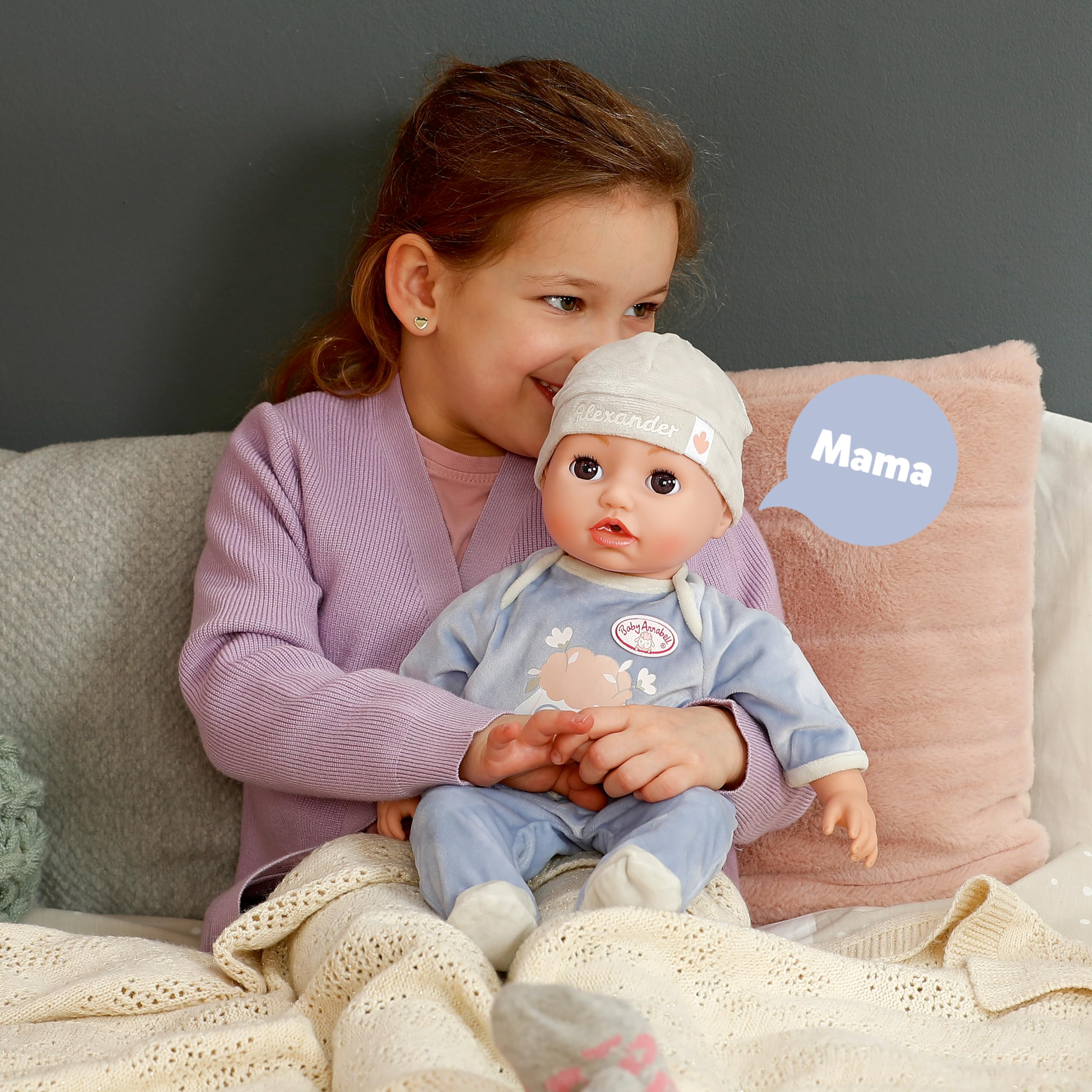 Baby Annabell Interactive Alexander 43cm Soft Bodied Doll with Realistic Movements